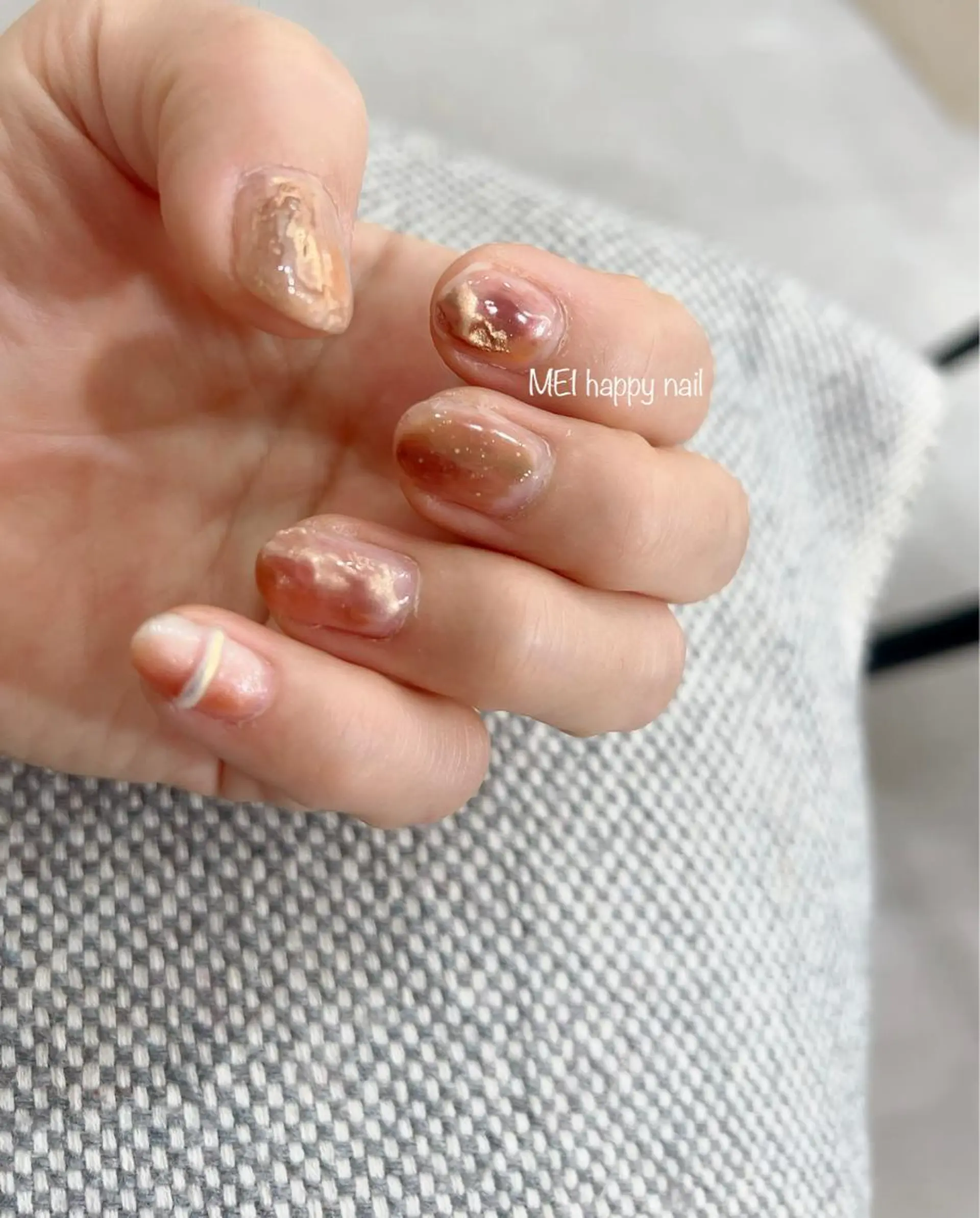 ネイル 北浦和 自爪育成ケアのネイルデザイン