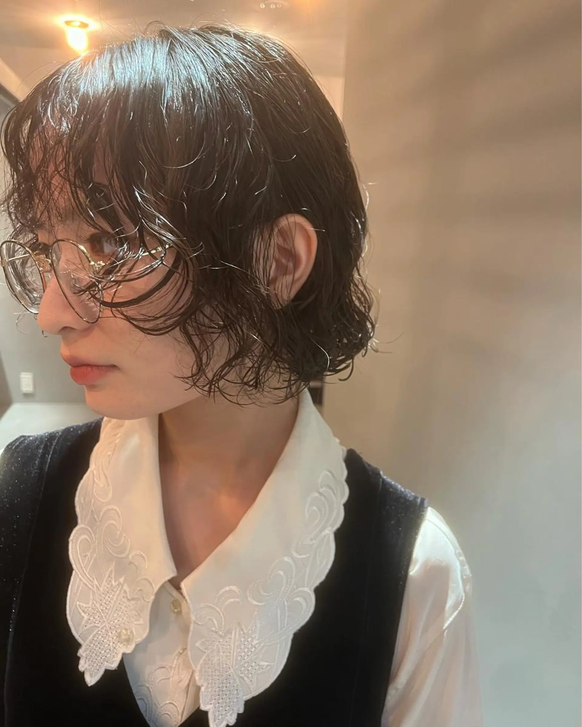 ミディアム パーマ ミディアムパーマ レイヤーカット 渋谷/原宿/メンズ/ コヤマトモヤのヘアスタイル