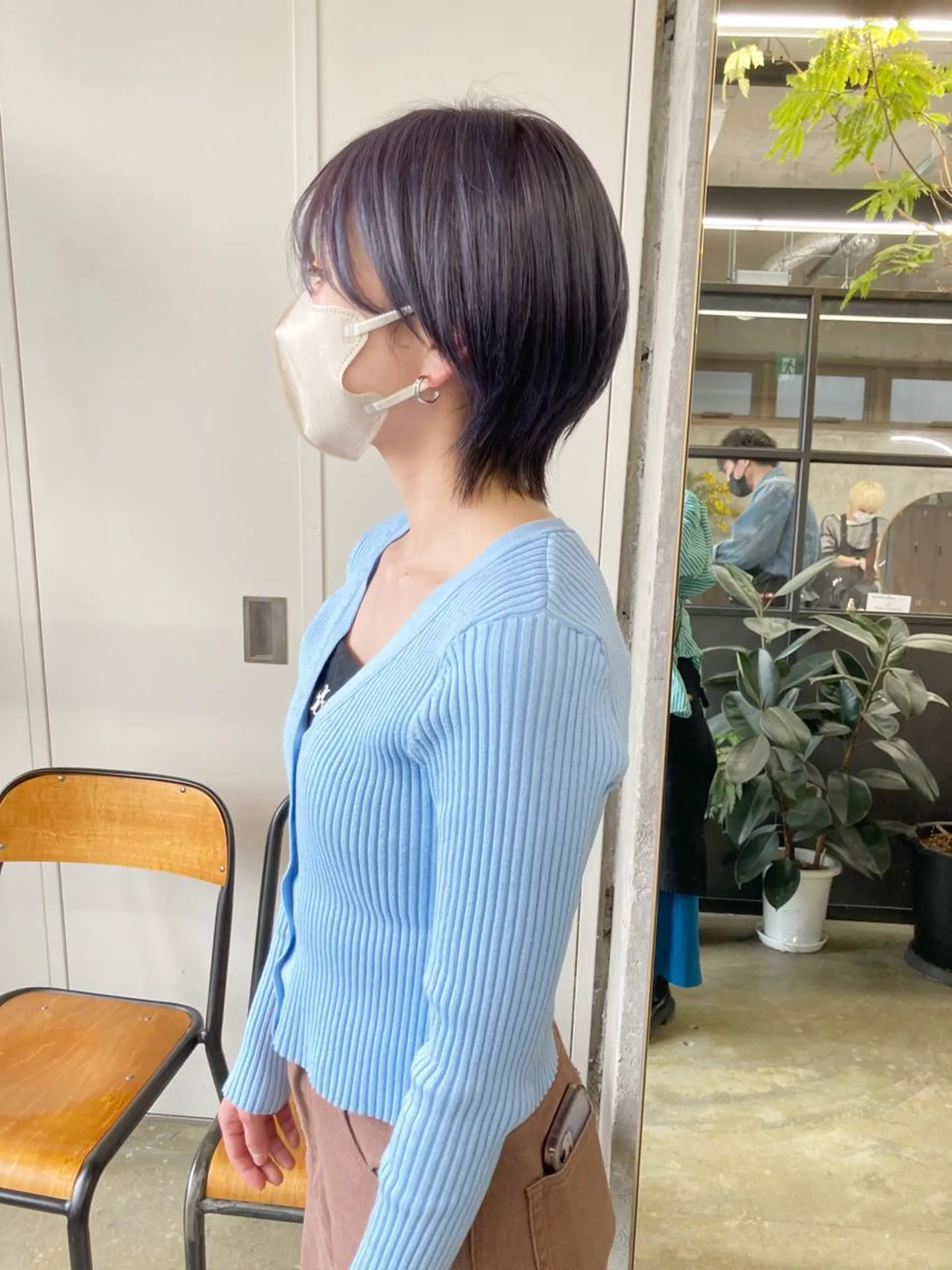 ショート カラー ベージュカラー ラベンダーカラー ラベンダーベージュ 小木曽智美 /ボブ/ショートのヘアスタイル