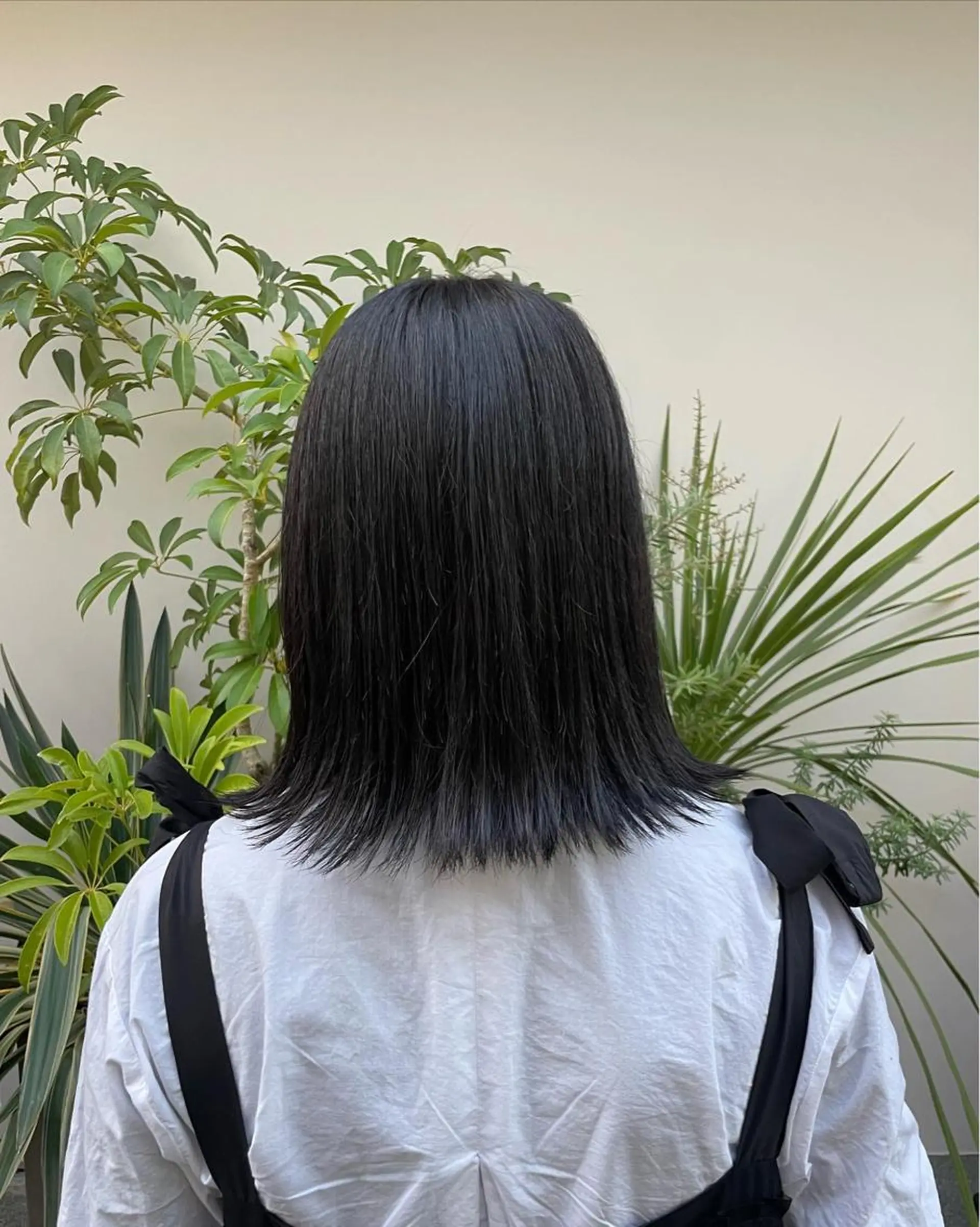 ミディアム カラー 黒髪 レイヤー×初 パーマ|hinakoのヘアスタイル