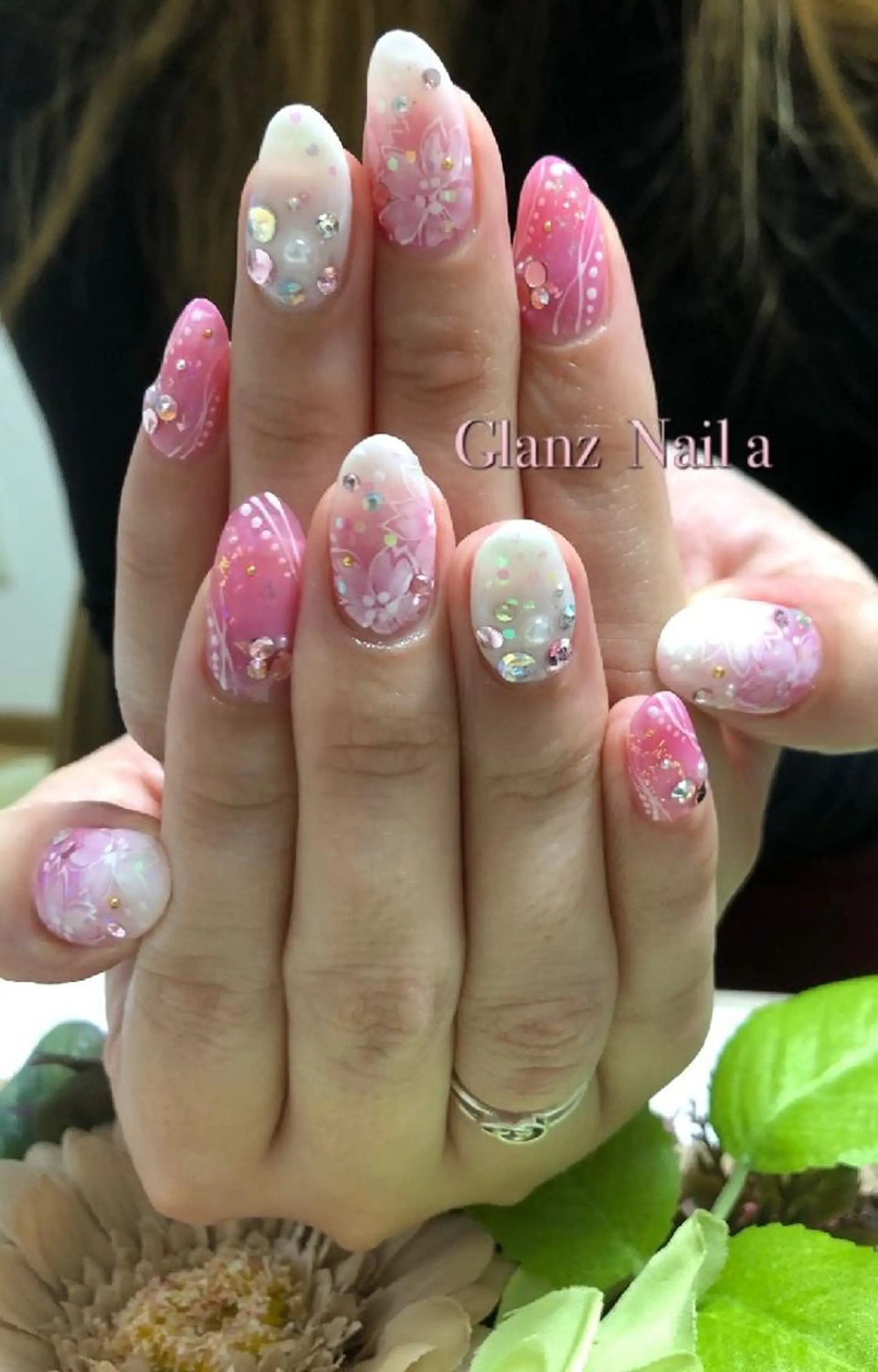ネイル 桜ネイル 春ネイル Glanz  Nail aのネイルデザイン