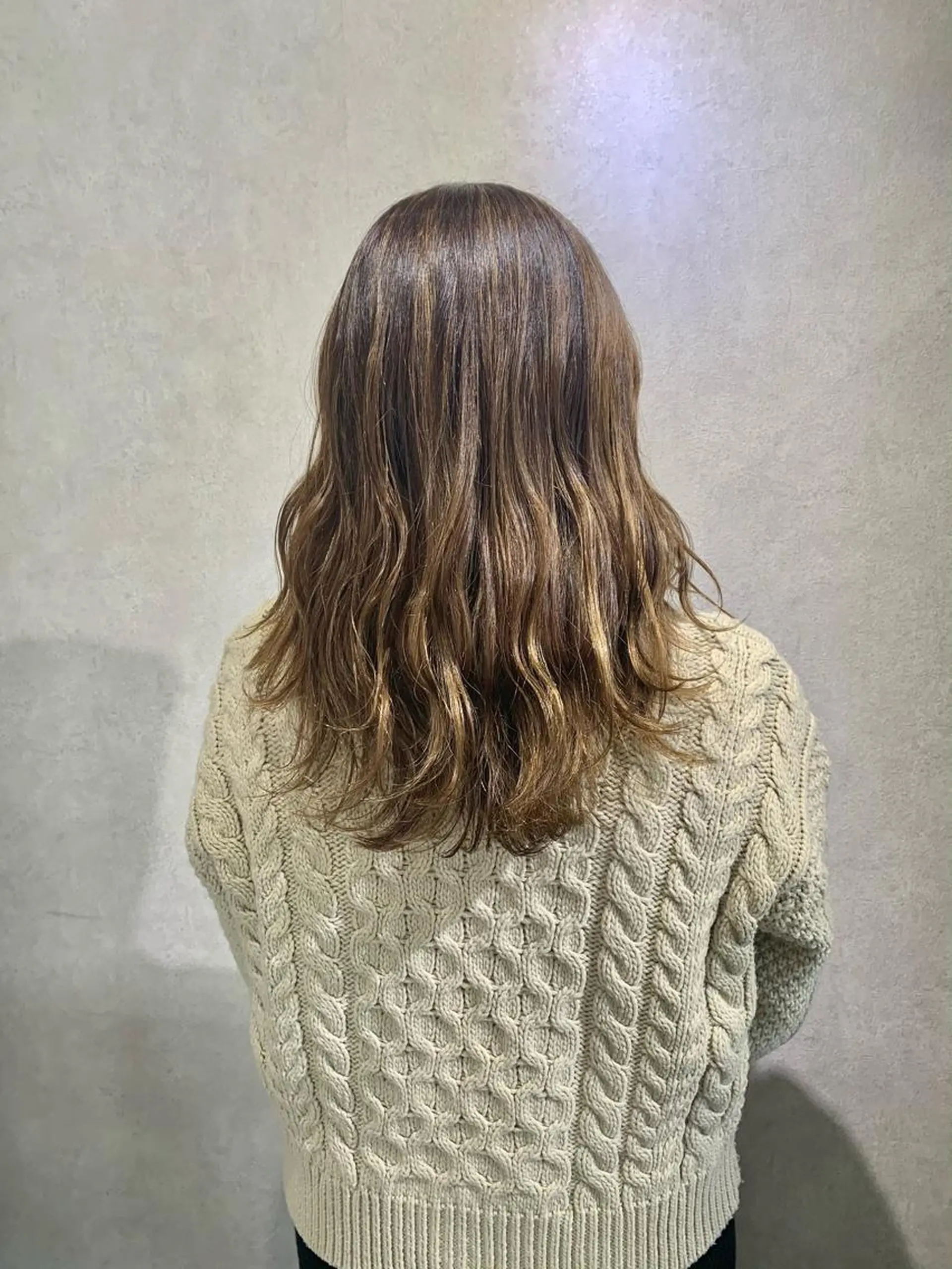 ミディアム カラー バレイヤージュ レイヤーカット 髪質改善*韓国ヘア* レイヤー*IBUKIのヘアスタイル