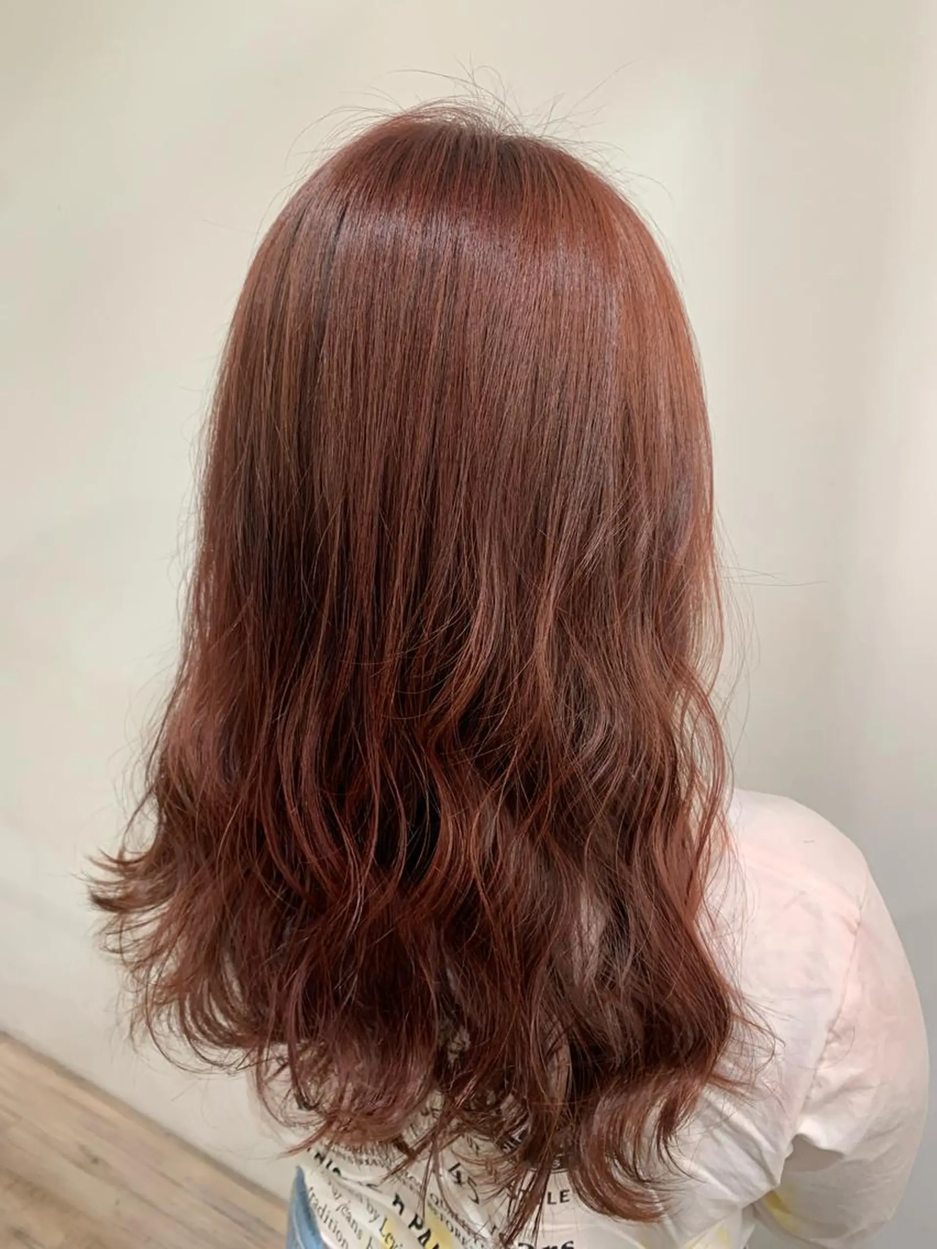 ロング カラー ブラウンカラー レッドカラー レッドブラウン カット ヘアカラー あべ ゆうかのヘアスタイル