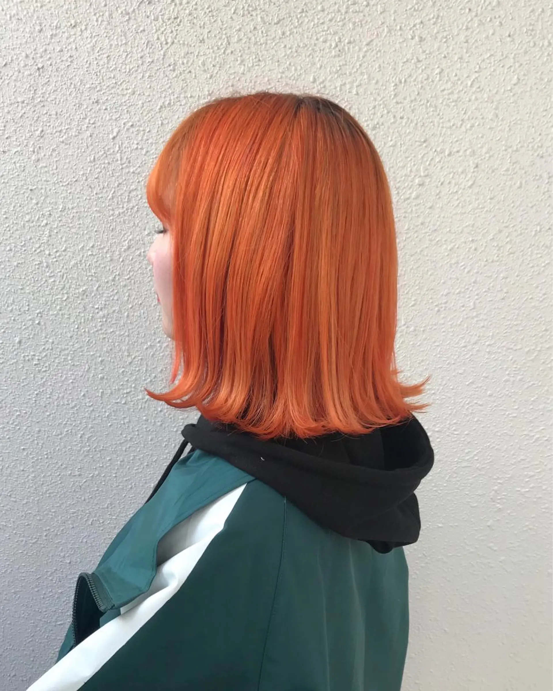 ショート カラー ブリーチ オレンジ インナーカラー/天神 ブリーチ/吉田のヘアスタイル