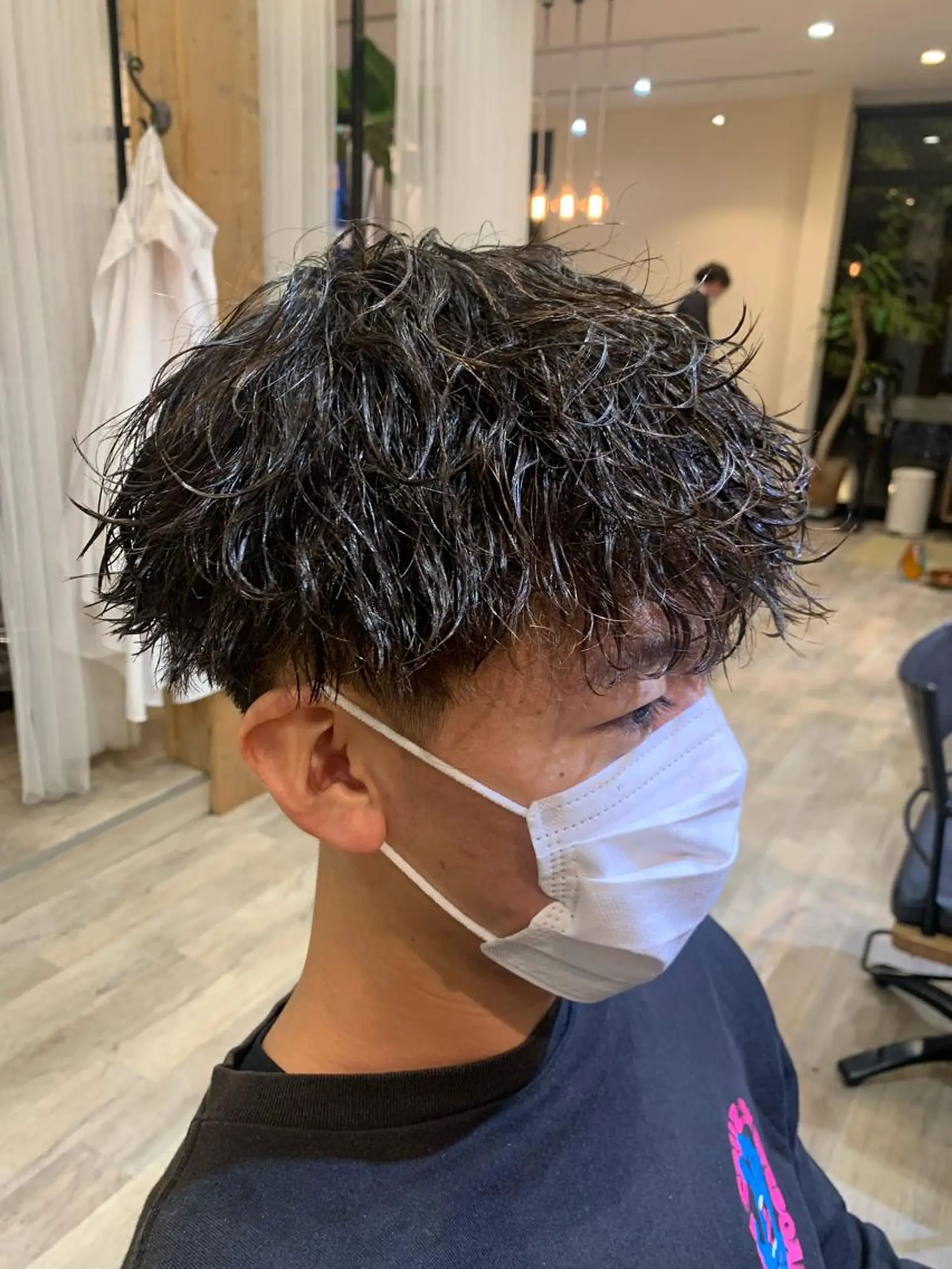ショート パーマ メンズ メンズパーマ 波巻きパーマ カット パーマ Hair Design Room  SHEEFT所属・【豊橋メンズ特化】 SHEEFTタイガのヘアスタイル