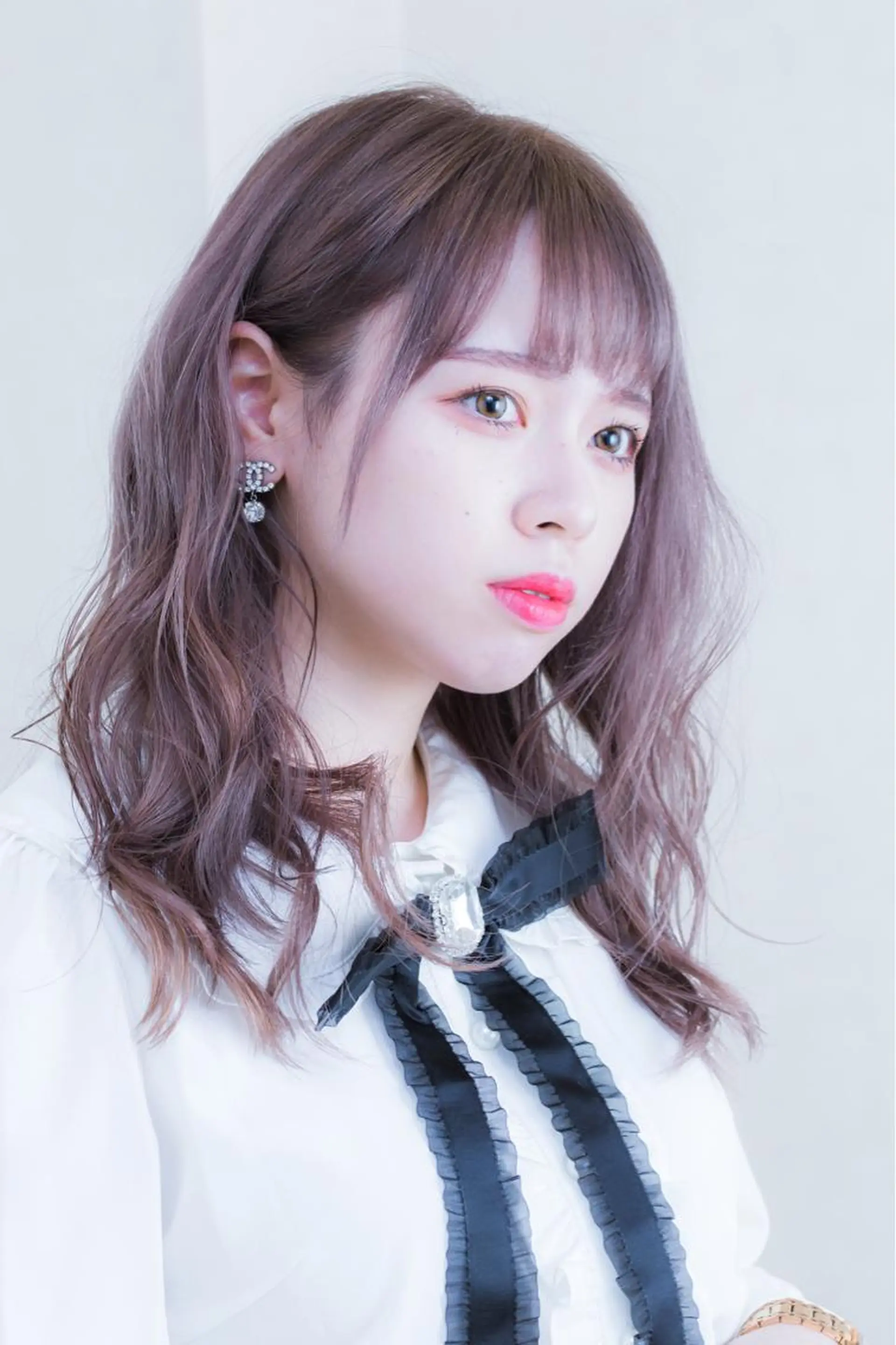 セミロング カラー パーマ アッシュ 透明感カラー ピンクカラー カット ヘアカラー トリートメント ブレス渡辺 康介のヘアスタイル