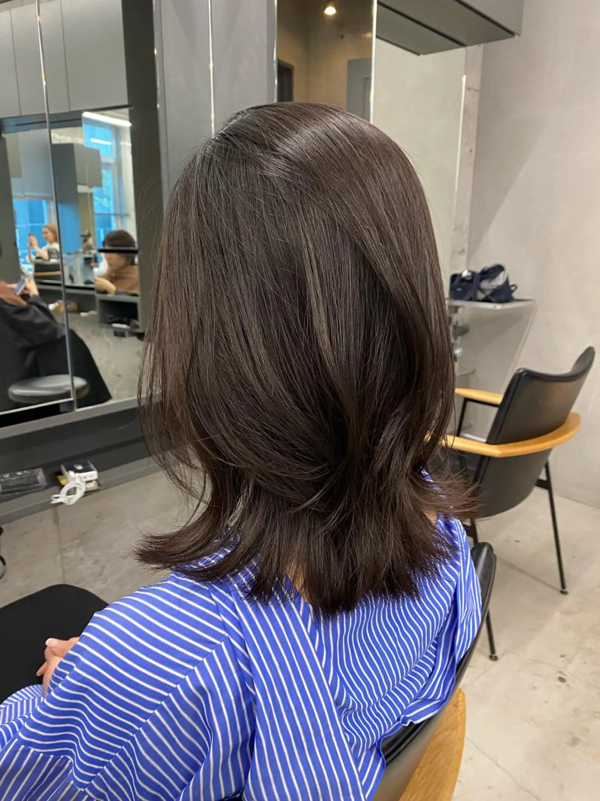 ミディアム カラー カット ヘアカラー トリートメント レイヤー/柔色 カラー/SAkiのヘアスタイル