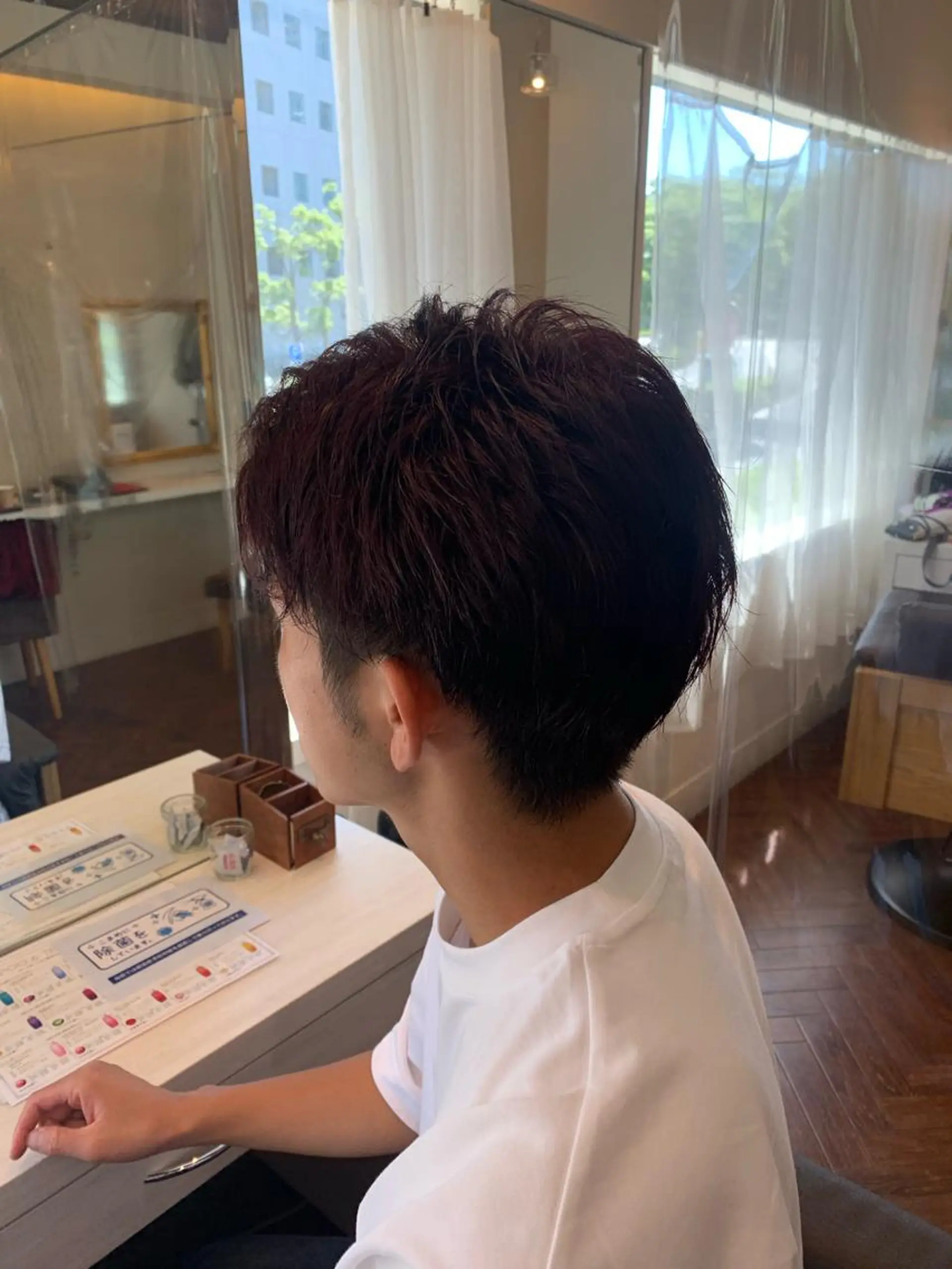 カラー メンズ メンズハイトーン ハイトーンカラー レッドカラー 🍊美容室TU. LUCE／コン🍊のヘアスタイル