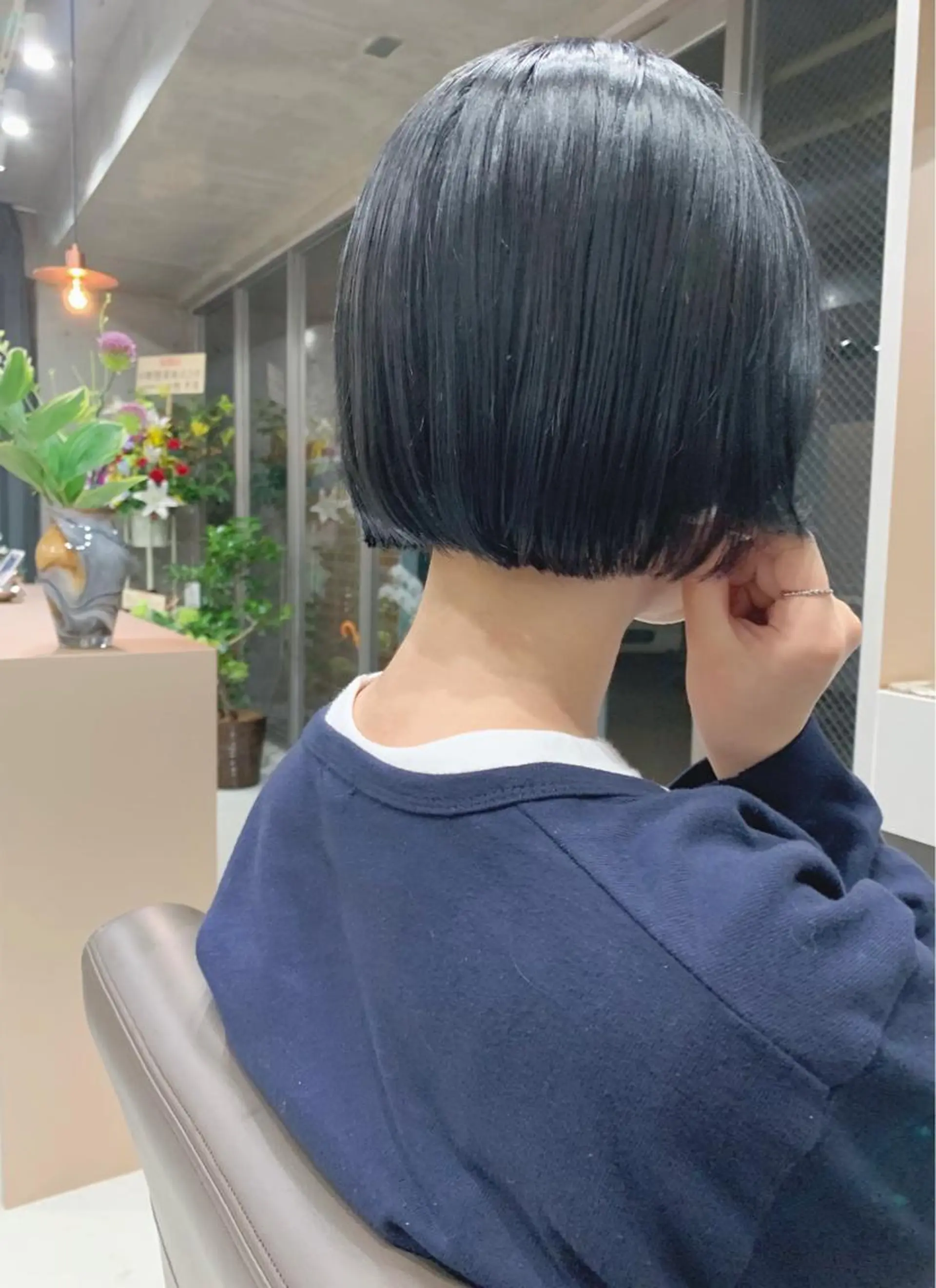 ショート カラー ボブパーマコテ巻き風 パーマNo1深江秀平のヘアスタイル