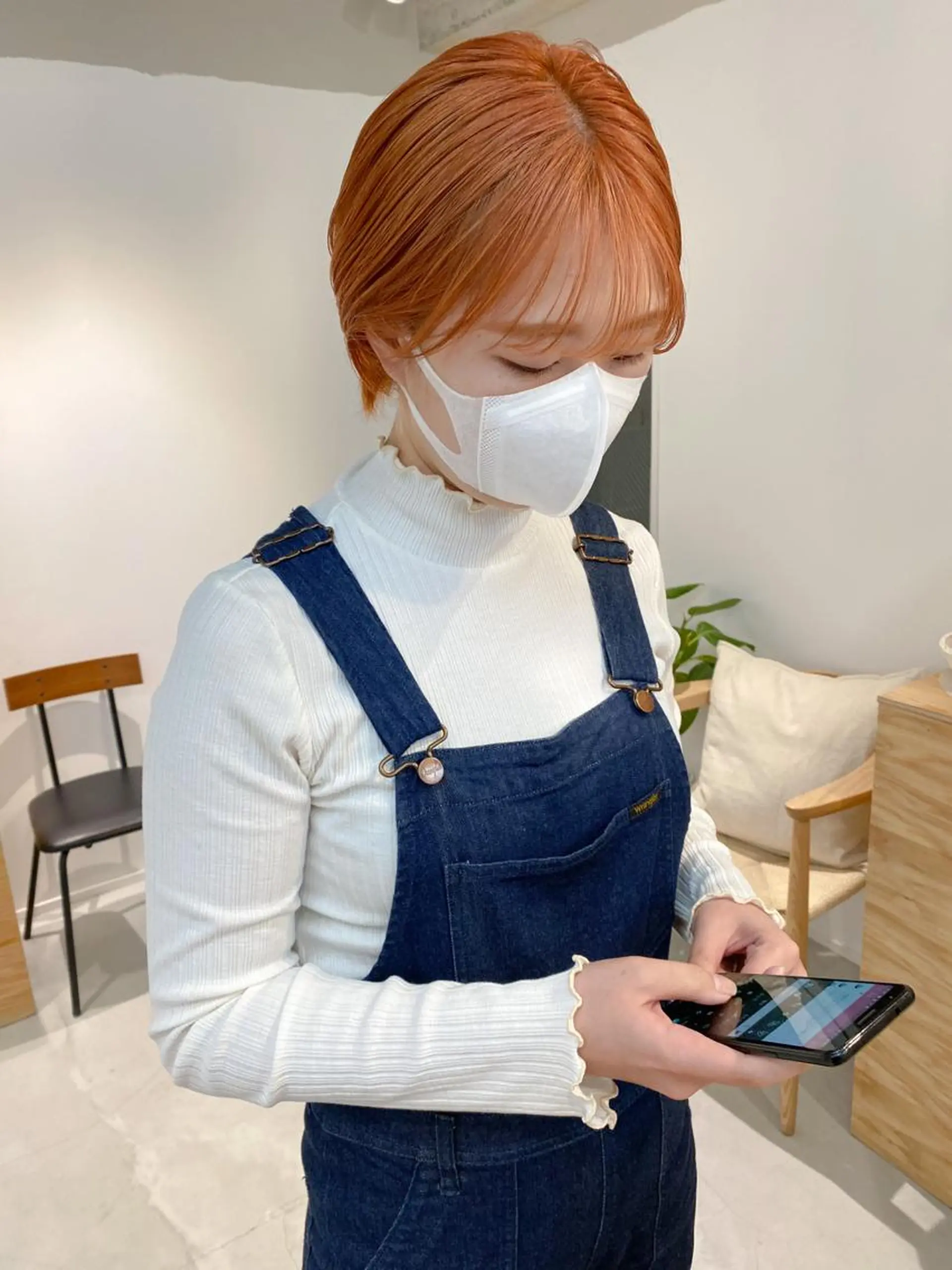 ショート カラー ショートボブ ブリーチ オレンジ ボブ ショートヘア fit stand /HIIRAGIのヘアスタイル