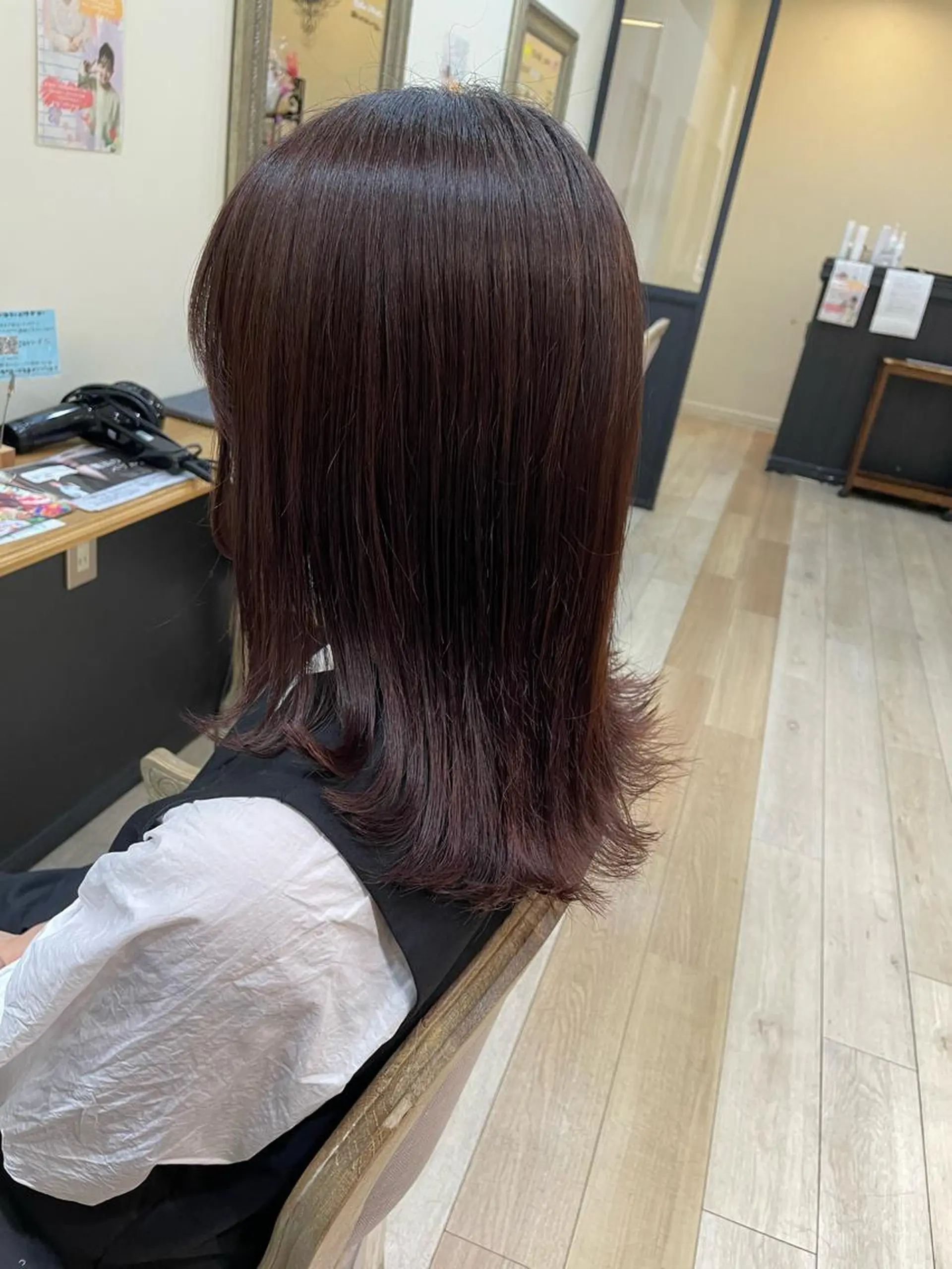 ミディアム ピンクブラウン 亀川蓮 Agu hairのヘアスタイル