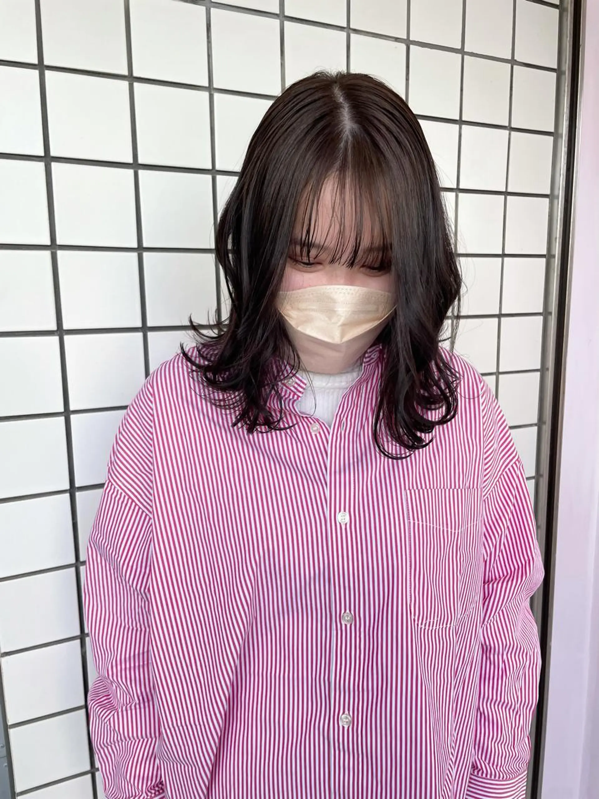 ミディアム カラー 透明感カラー イルミナカラー 心斎橋/ブリーチ minamiのヘアスタイル