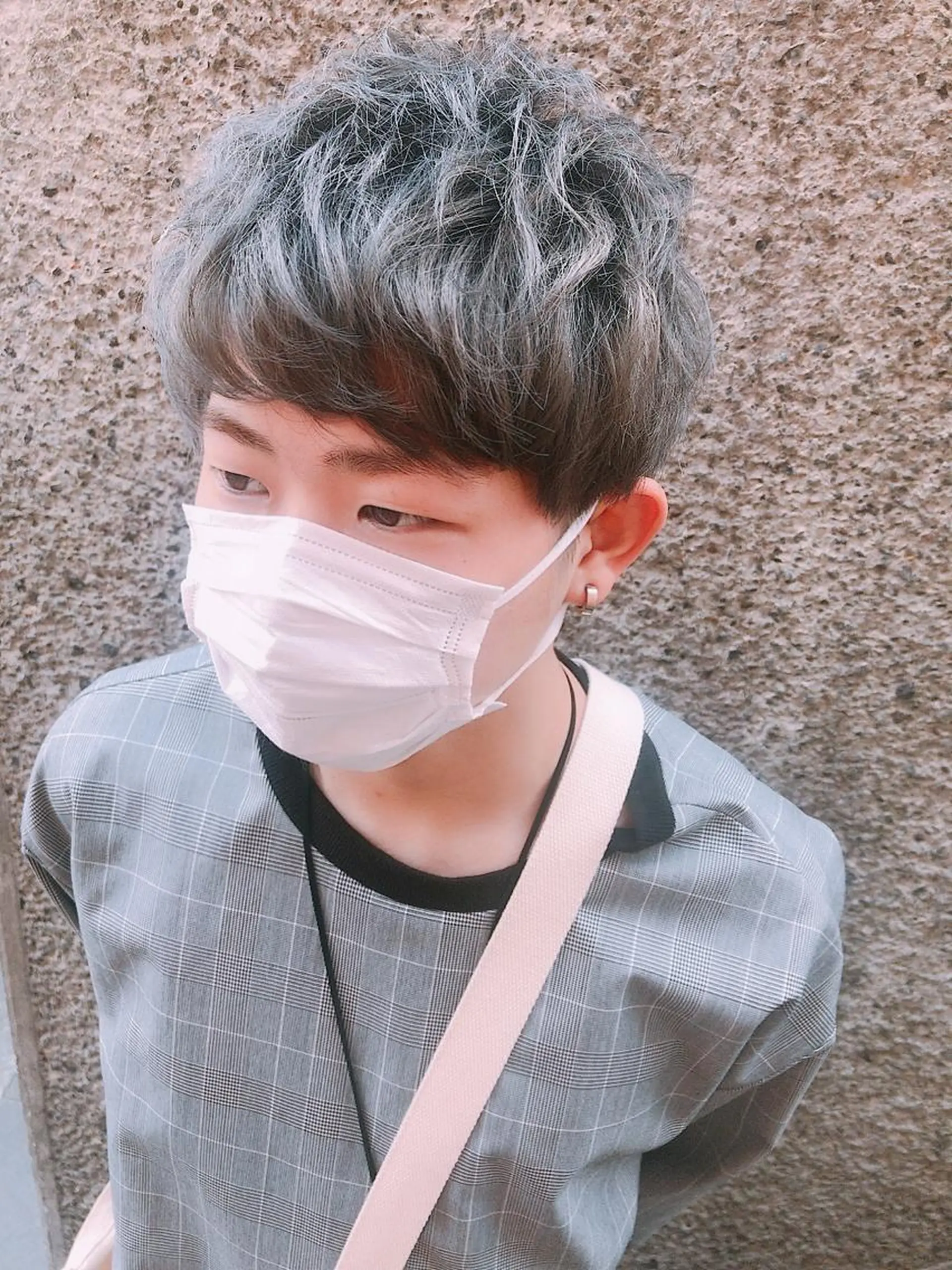 ショート カラー パーマ ヘアアレンジ メンズ シルバー カット ヘアカラー CHIC share salon所属・ちこ .のヘアスタイル