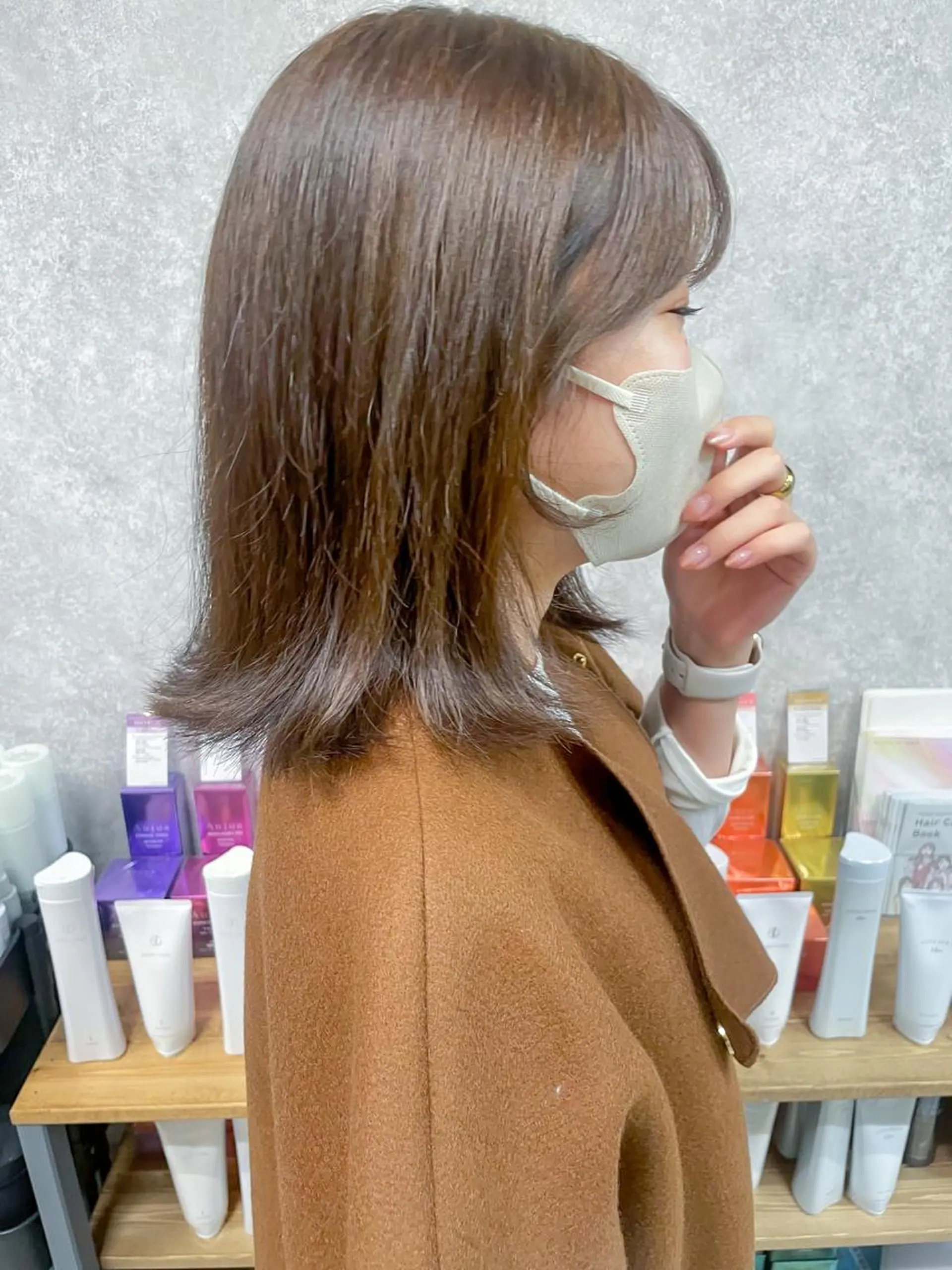 ミディアム カラー カット ヘアカラー 高橋 みく/ minim 暖色のヘアスタイル