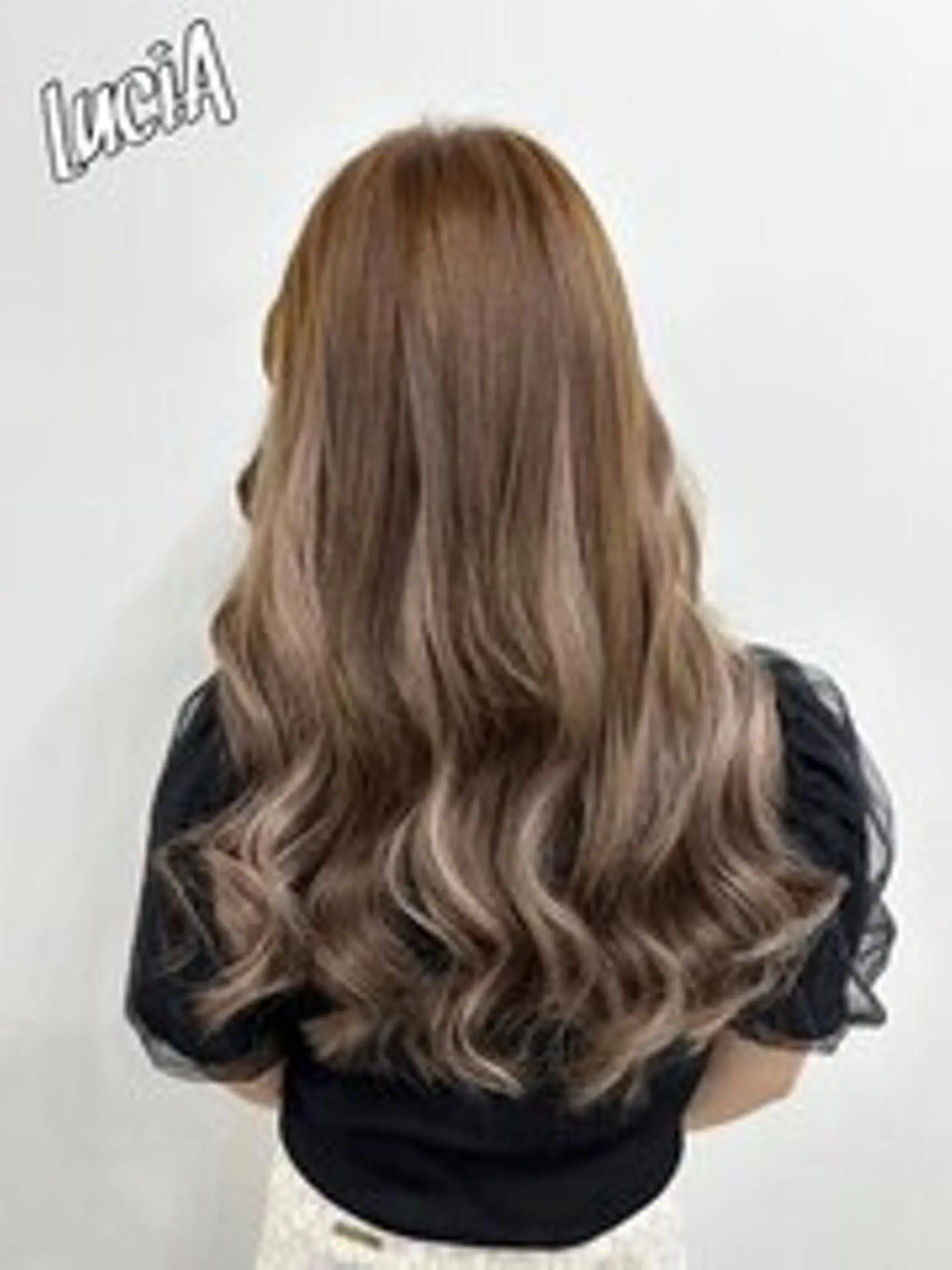 カラー ロング ヘアアレンジ MISAKIエクステ ブリーチ\5900のヘアスタイル