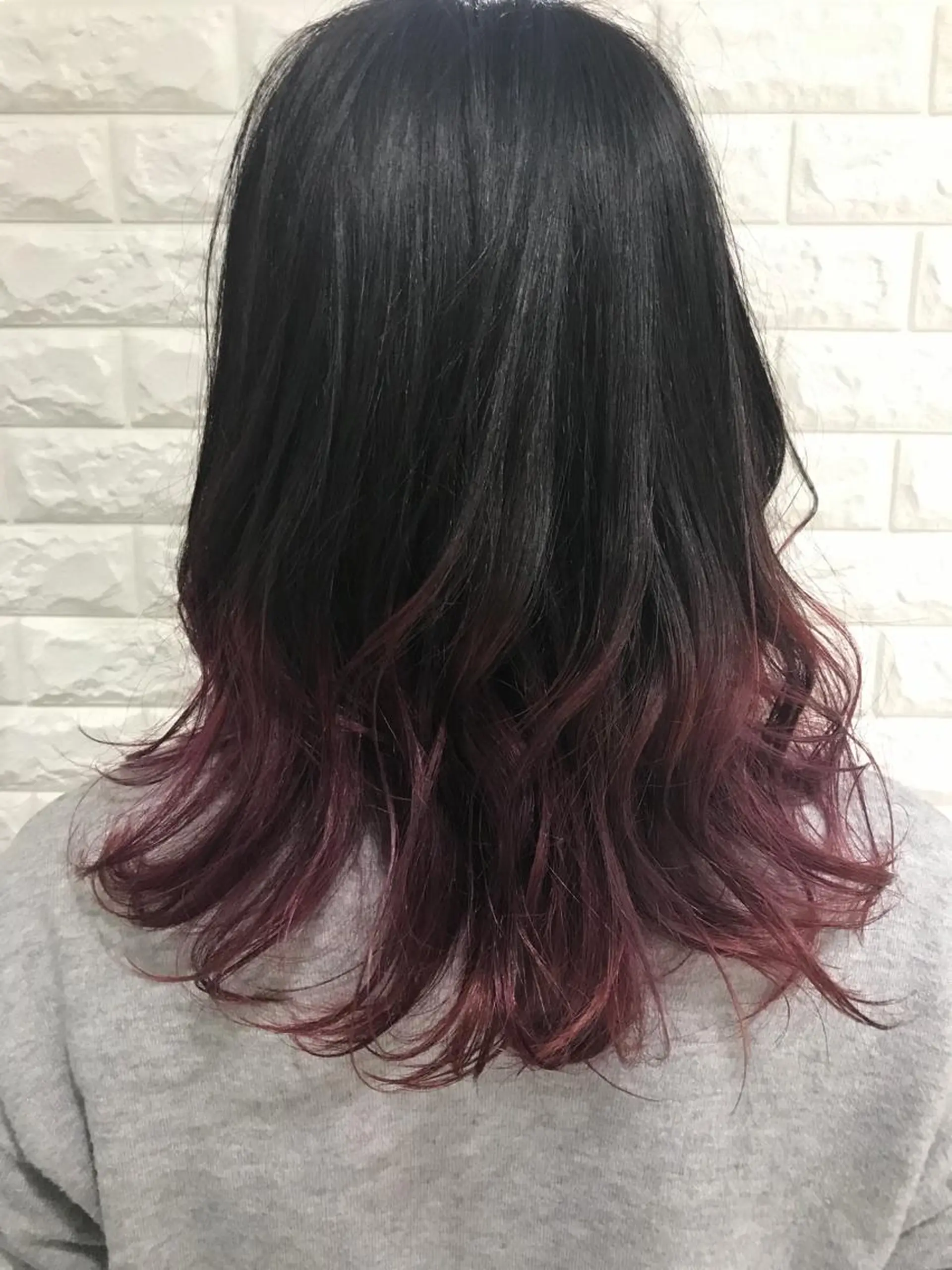 セミロング カラー グラデーションカラー EARTH 志木店のヘアスタイル