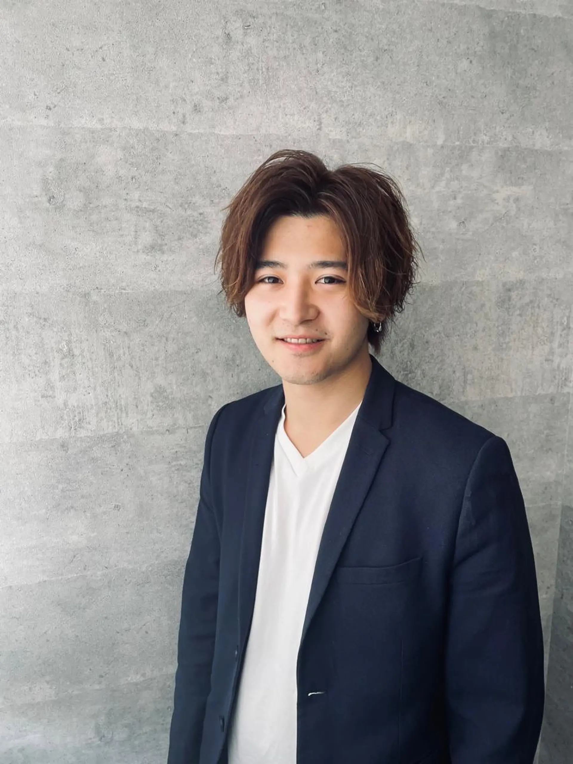 メンズ _WHITE所属・ダウンパーマ 曲がる縮毛矯正のヘアスタイル