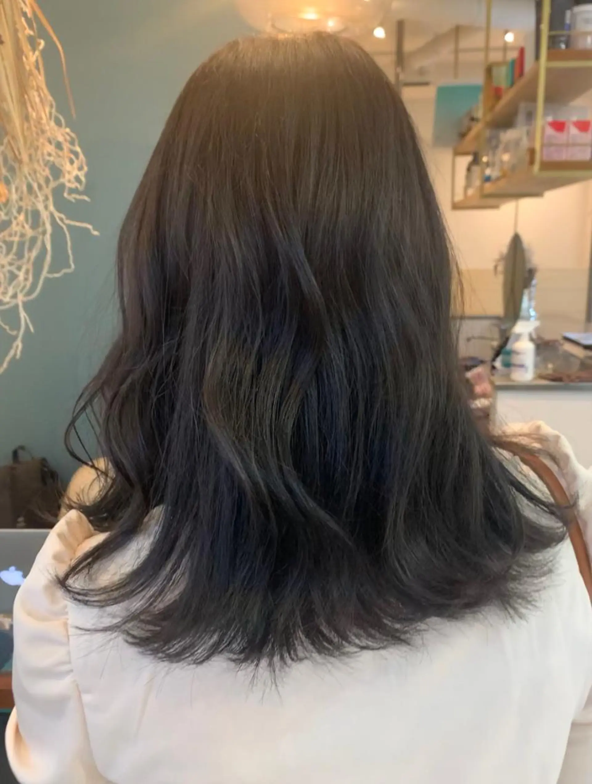 セミロング カラー ブルーカラー ブルージュ ヘアカラー 中目黒🌼 🌼ハナのヘアスタイル