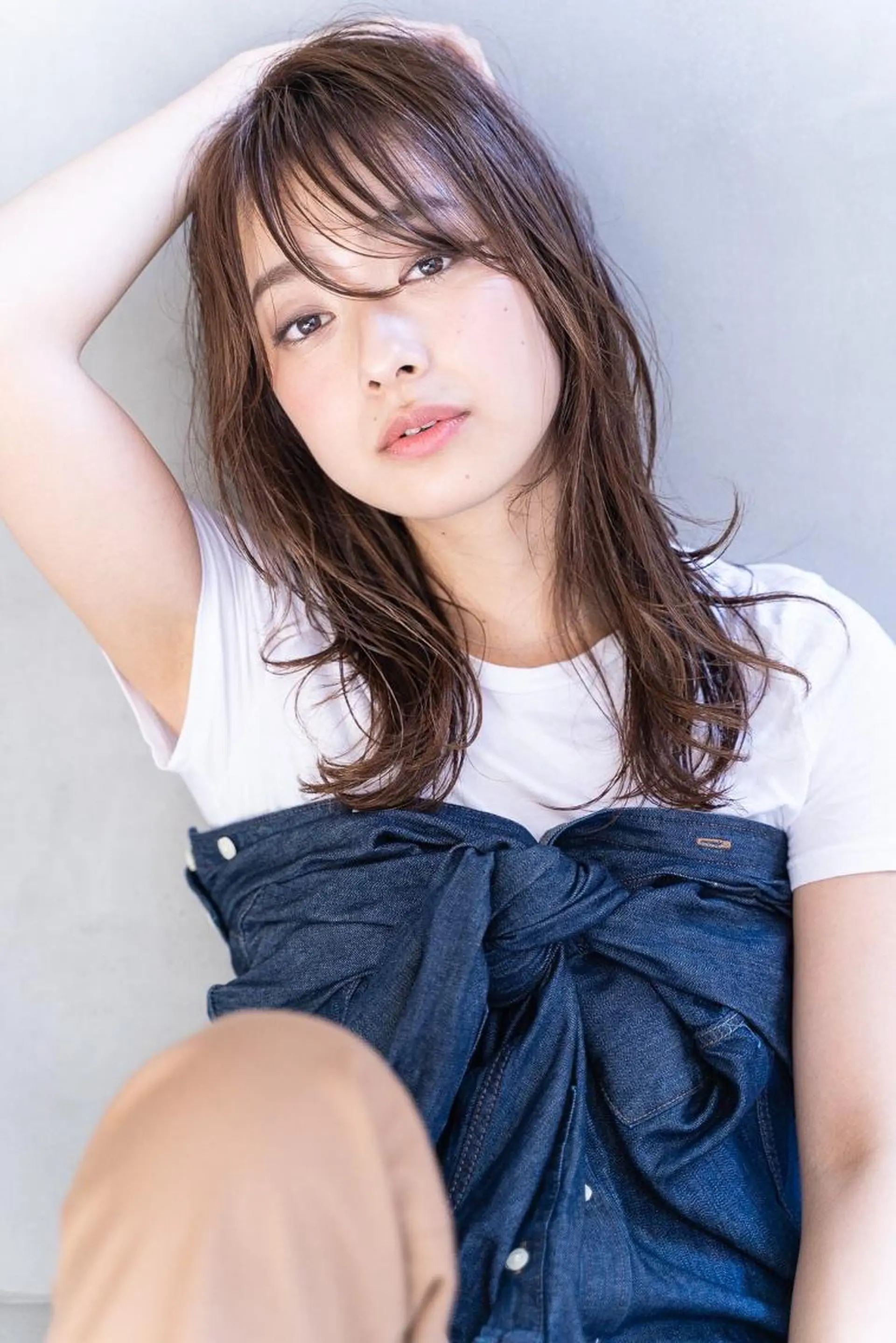 ミディアム カラー ヘアアレンジ ミディアムパーマ アクアカラー ダブルカラー グラデーションカラー ハイライトカラー 💈Chlom💈_ 公式_NewOpenのヘアスタイル