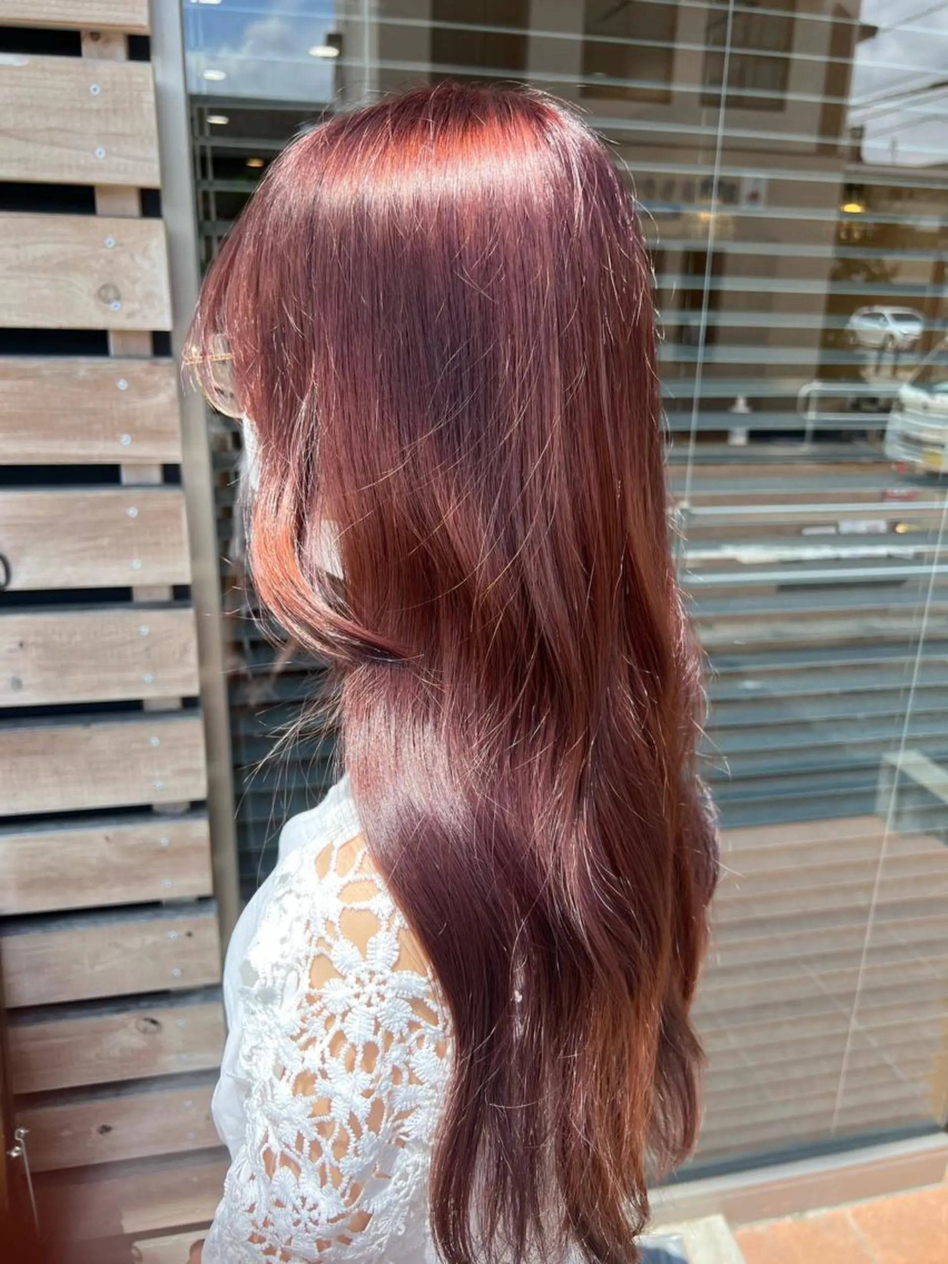 ロング ピンクブラウン 🌷透明感カラー🌷 内田零菜のヘアスタイル