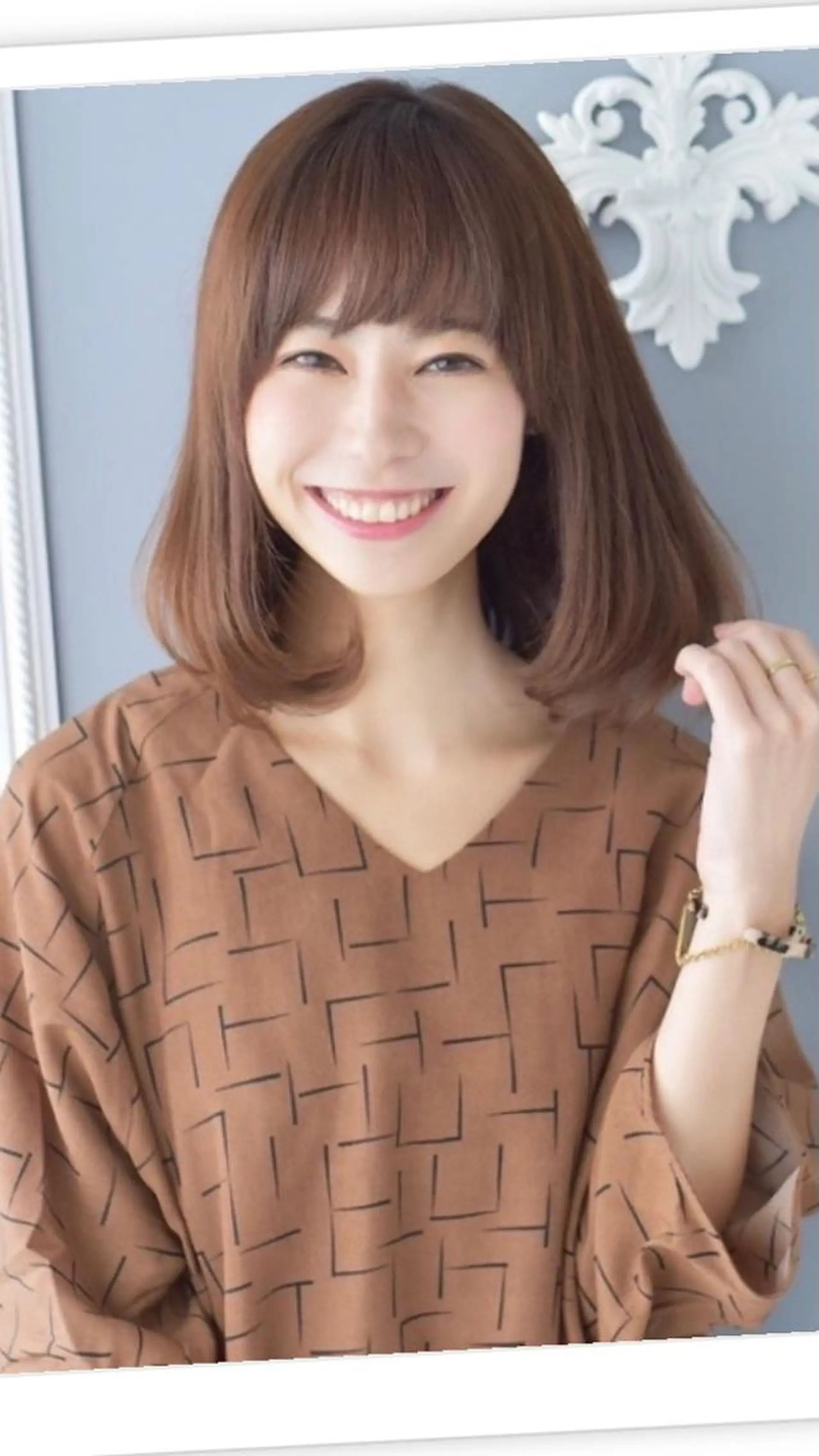 ミディアム カット トリートメント 奥谷 美代子のヘアスタイル