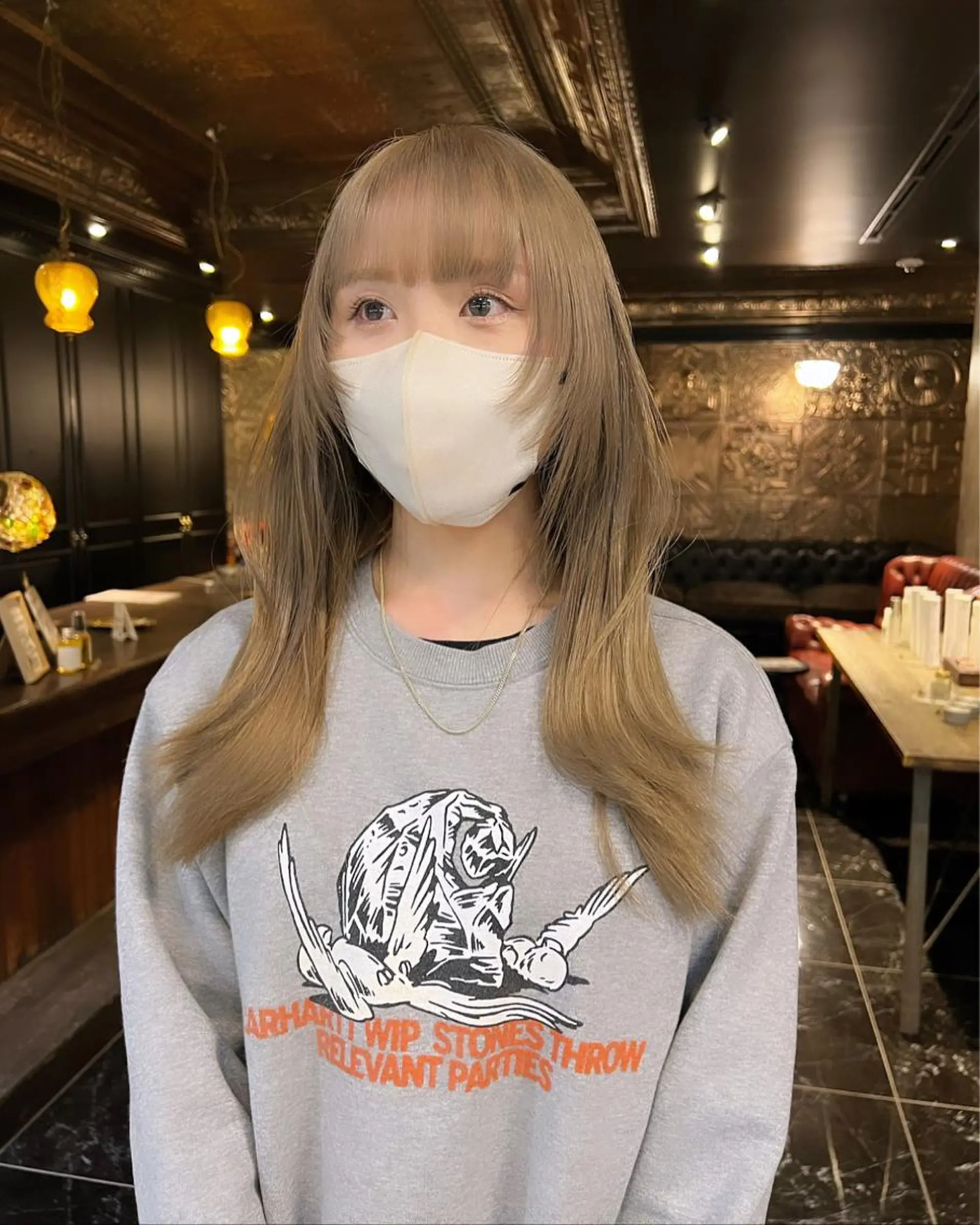 ロング カラー カット ヘアカラー haco＋所属・圧倒的デザイン力 店長🎨RENAのヘアスタイル