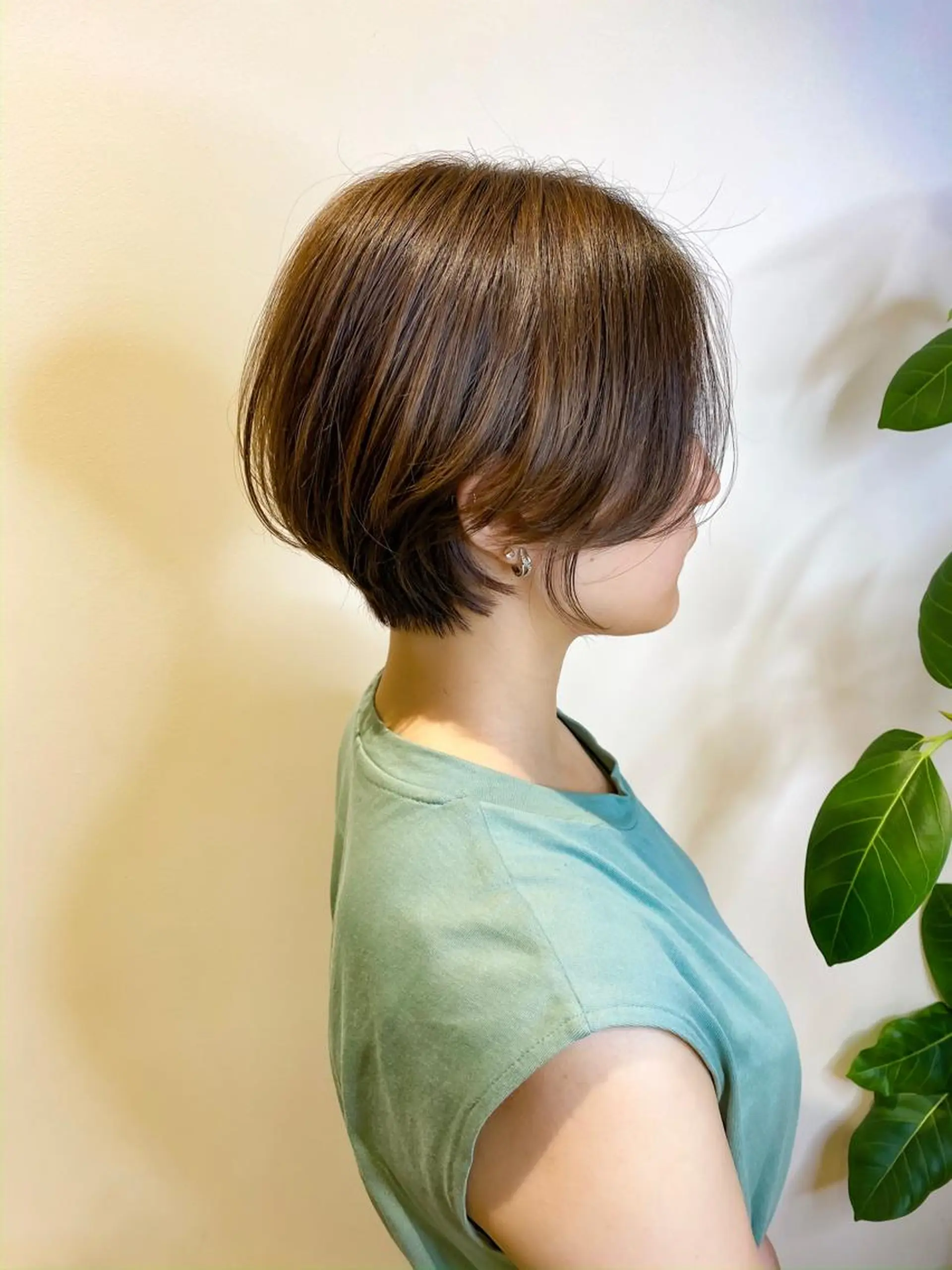 ショート レイヤー/韓国/ボブ 縮毛矯正/畠中ケントのヘアスタイル