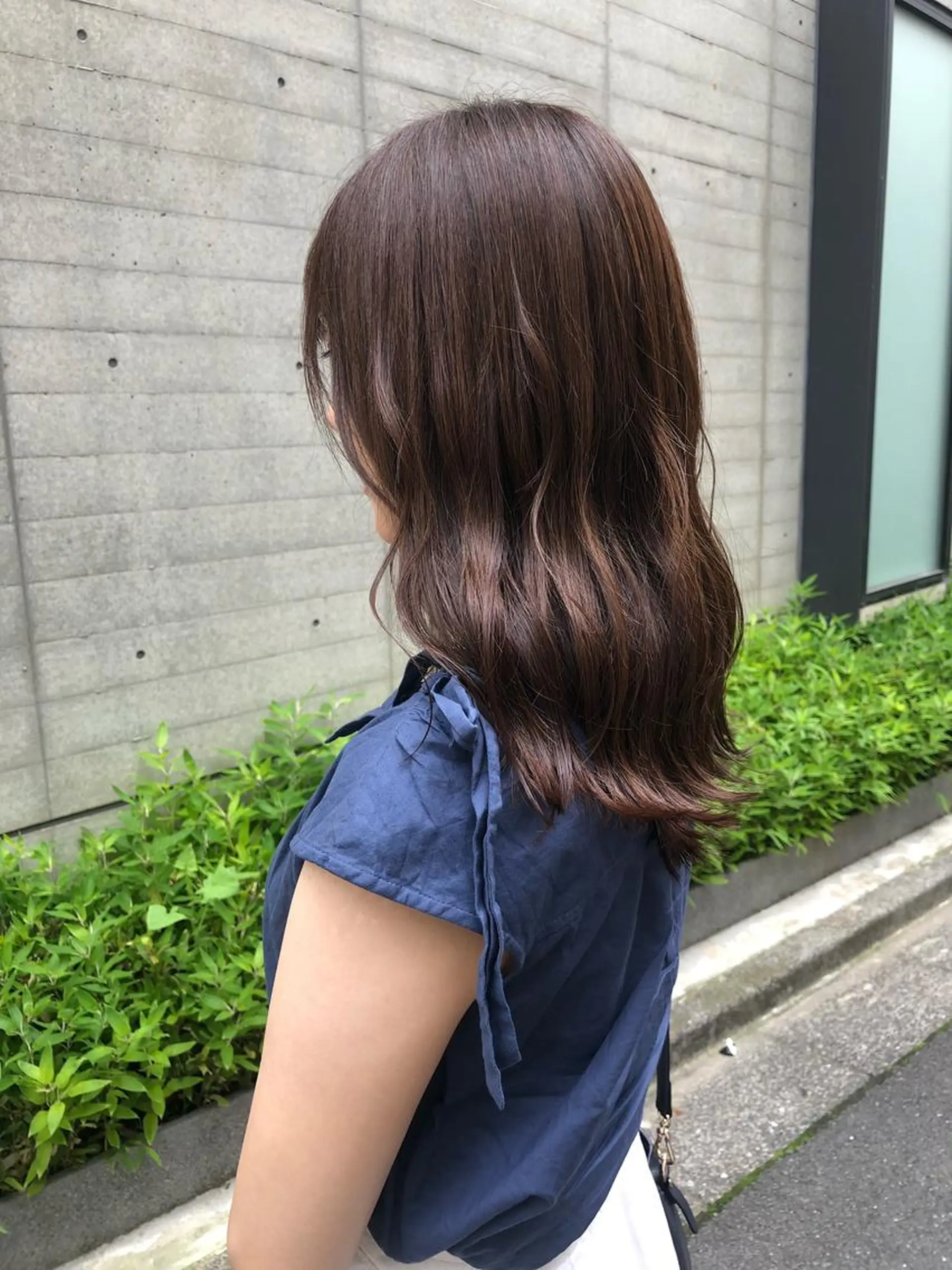 セミロング ヘアカラー トリートメント ✨色持ちの良い艶 カラー✨蟹江真世のヘアスタイル