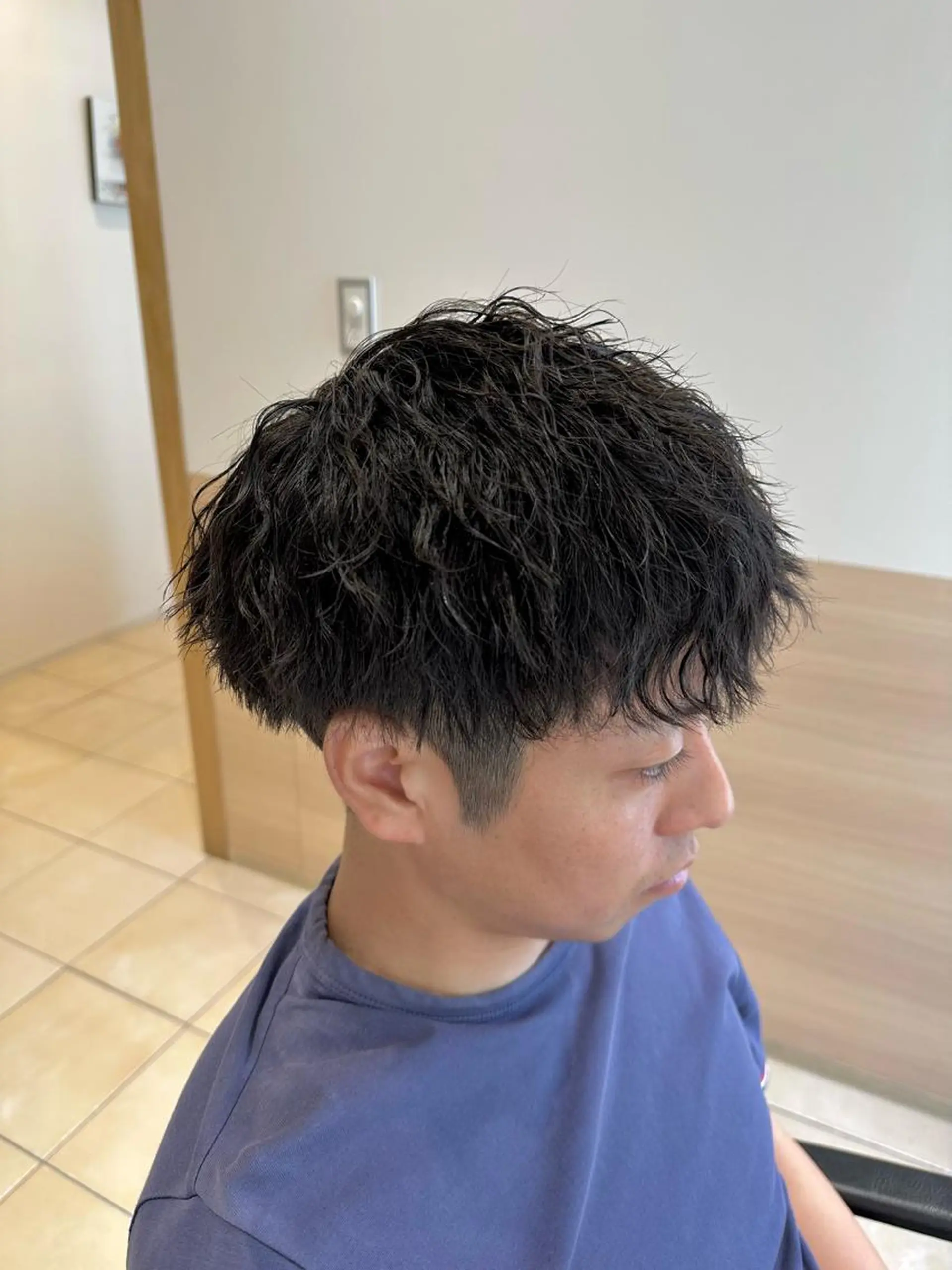 ショート メンズ Geniee horie所属・ともや 髪質改善縮毛矯正のヘアスタイル