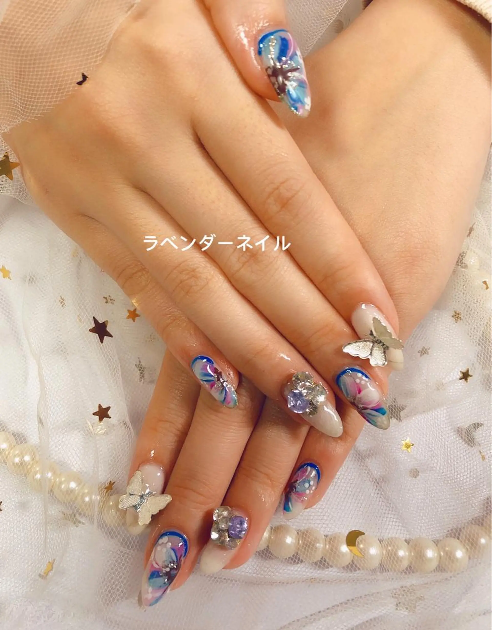 ネイル ラベンダー💖日暮里 ルル💖ネイルのネイルデザイン