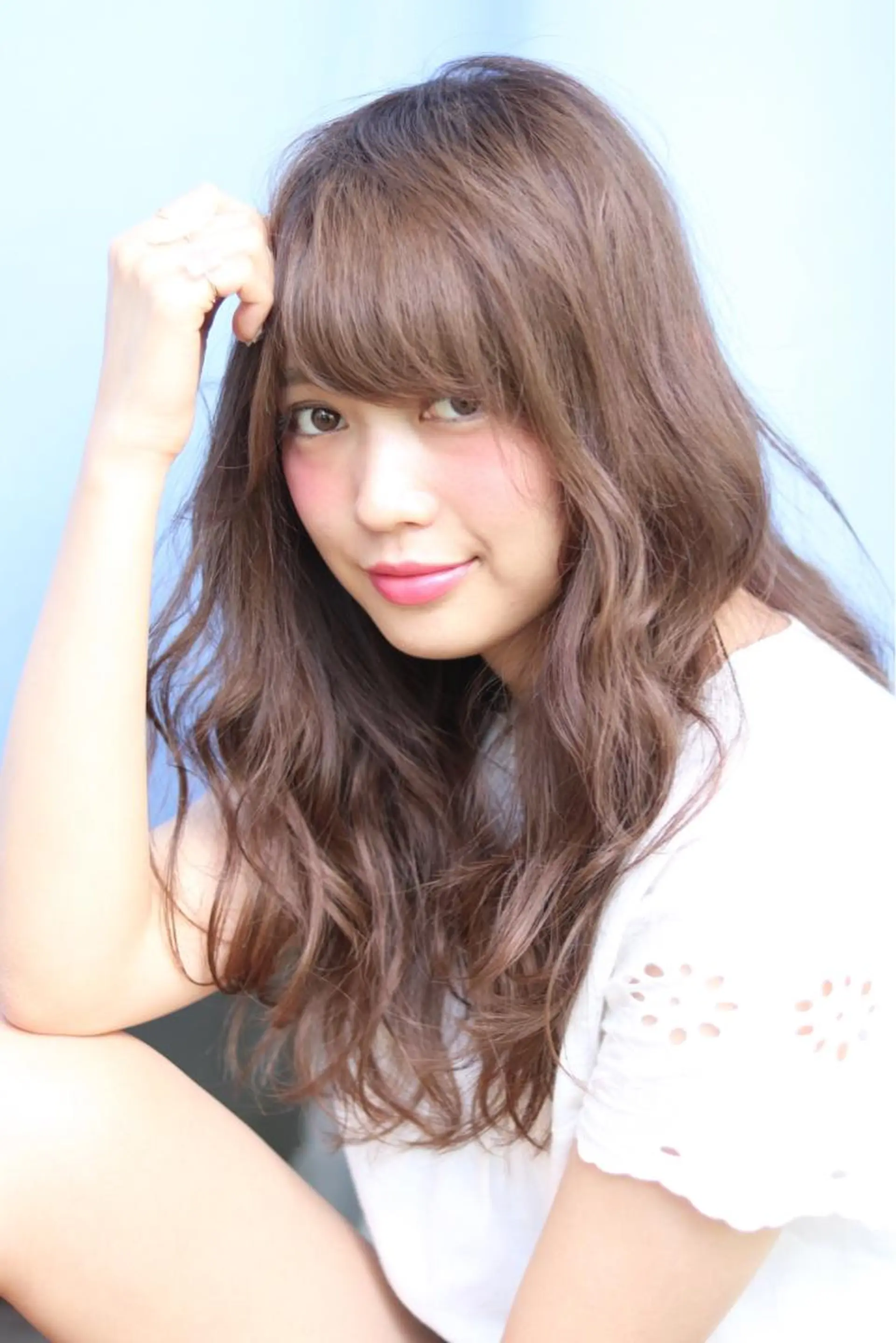 ミディアム セミロング パーマ 髪質改善//縮毛矯正 This表参道のヘアスタイル