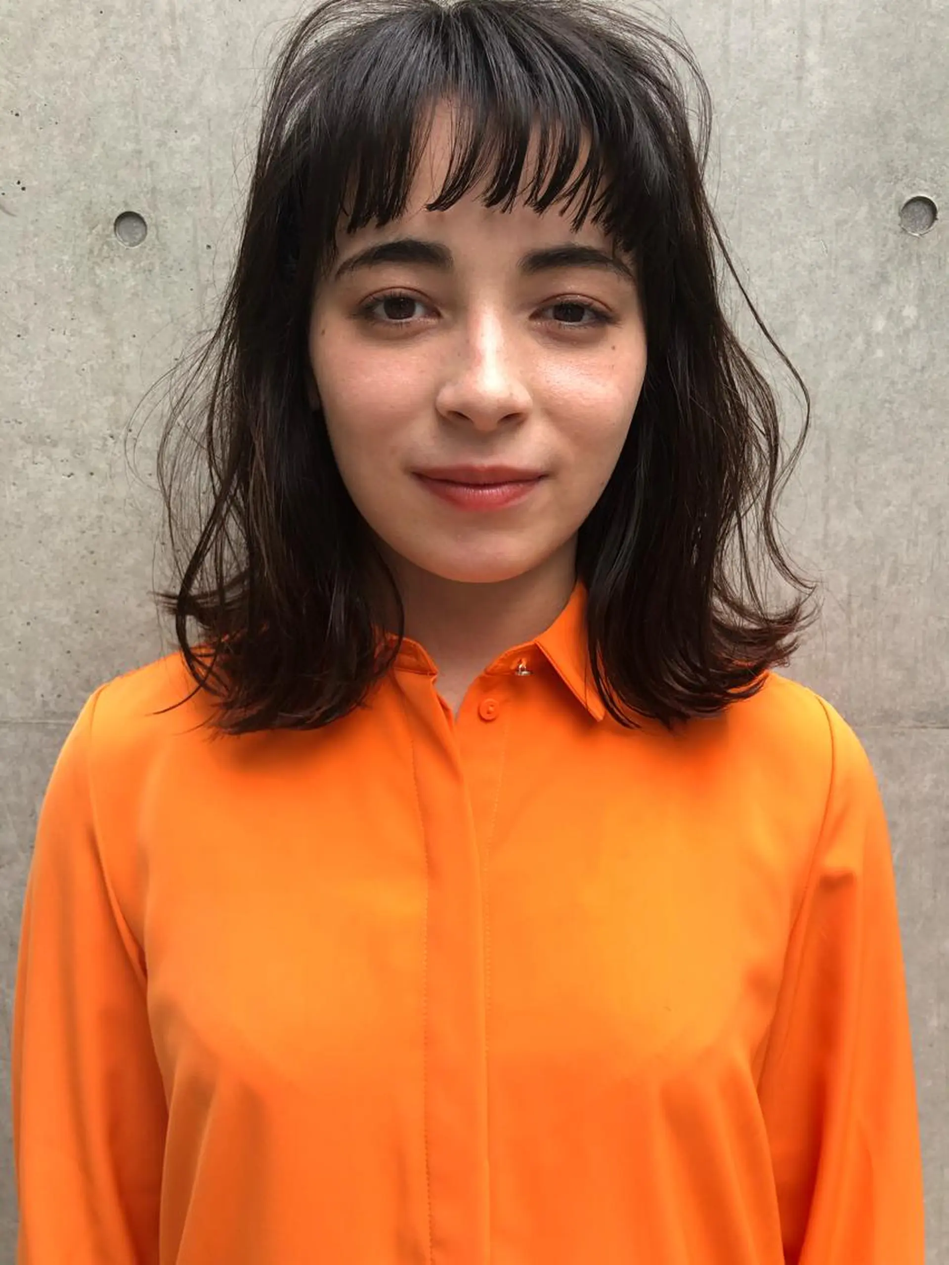 ミディアム 切りっぱなしボブ ミディアムパーマ アッシュ ボブ 外国人風カラー また会いたくなる 美容師【KENTA】のヘアスタイル