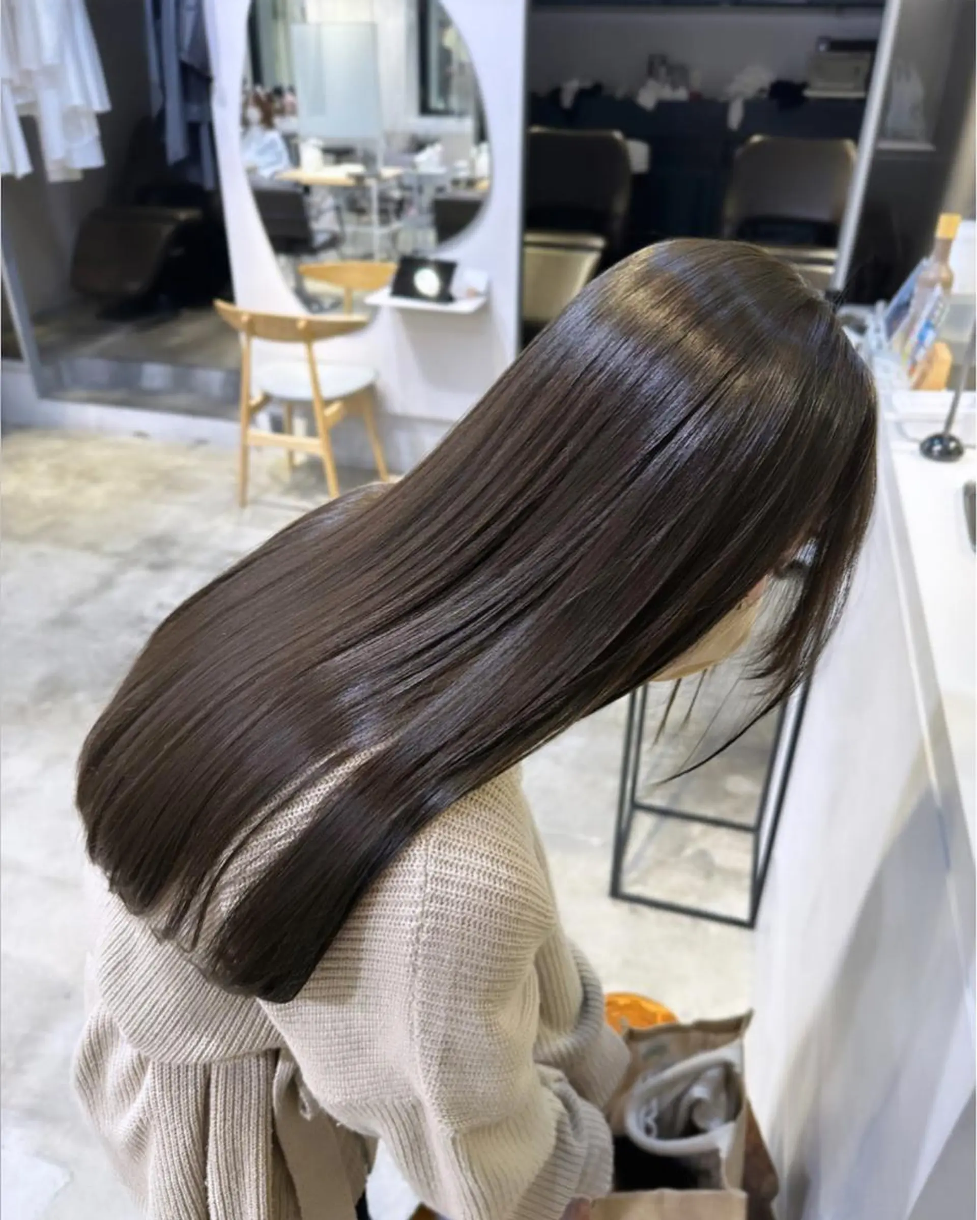 ロング カラー オリーブカラー 韓国ヘア/レイヤー Yan✂︎のヘアスタイル