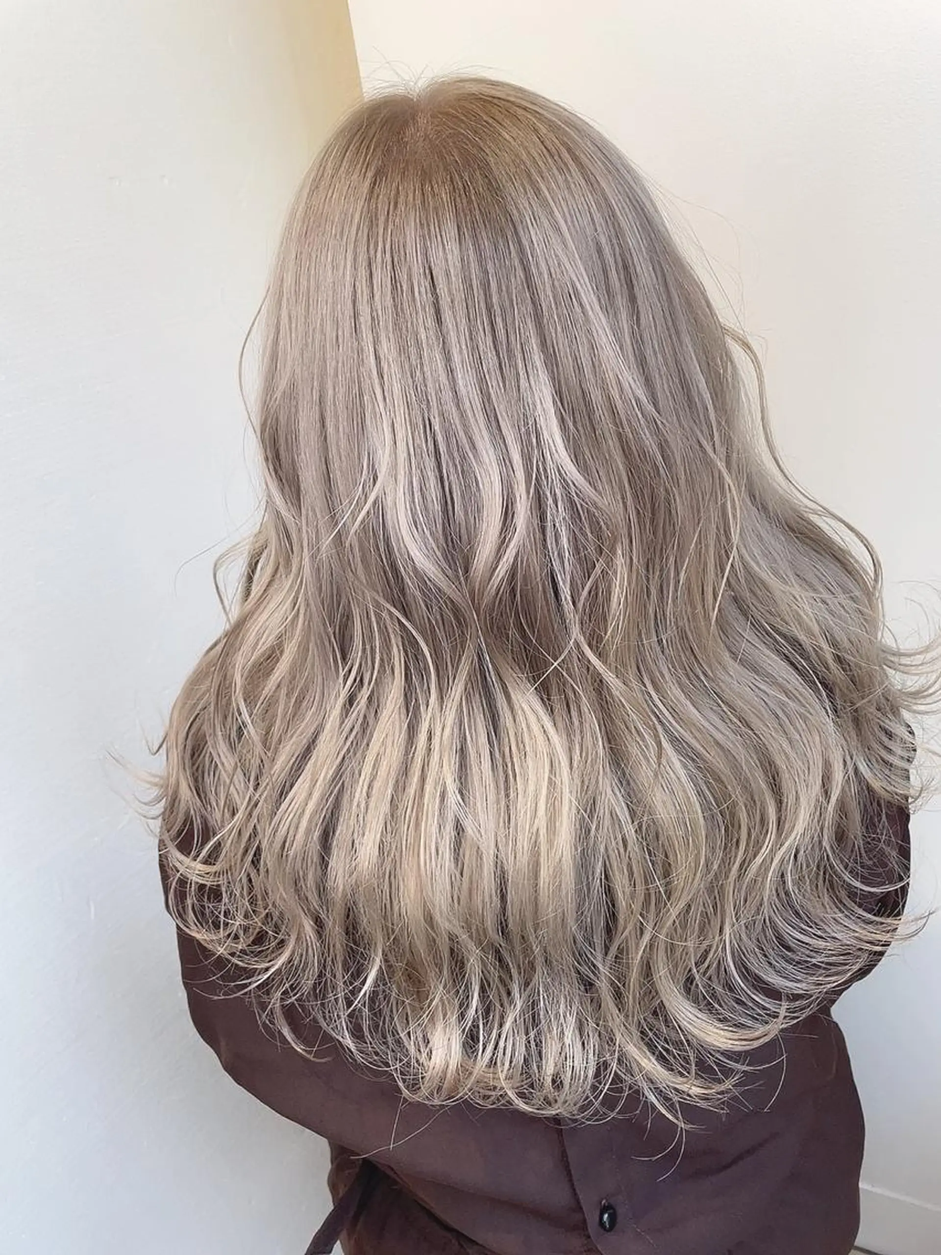 ロング ヘアカラー トリートメント レイヤー/ハッシュ 渋谷/サッタのヘアスタイル