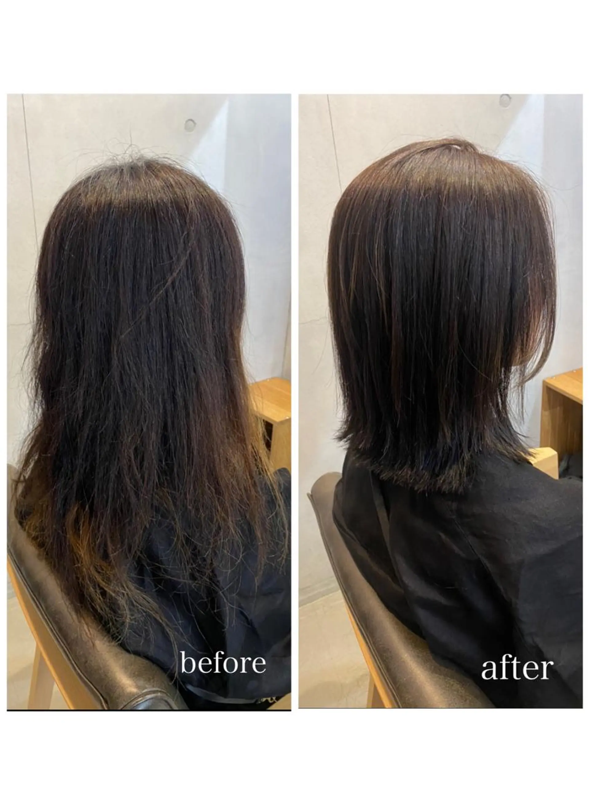 ミディアム カラー くせ毛 conne& ririのヘアスタイル