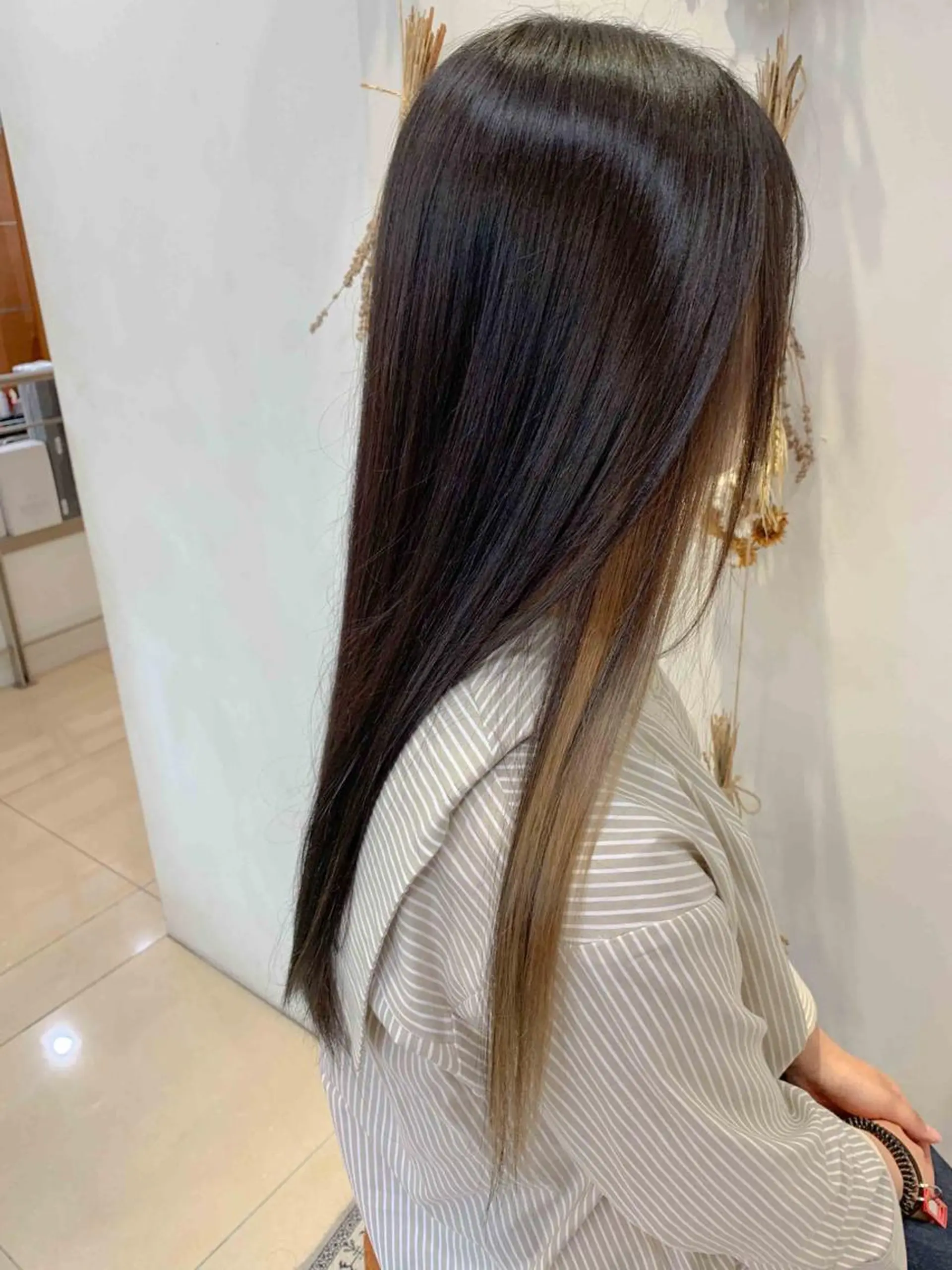ロング カラー 縮毛矯正/髪質改善 /韓国風　山川春輝のヘアスタイル