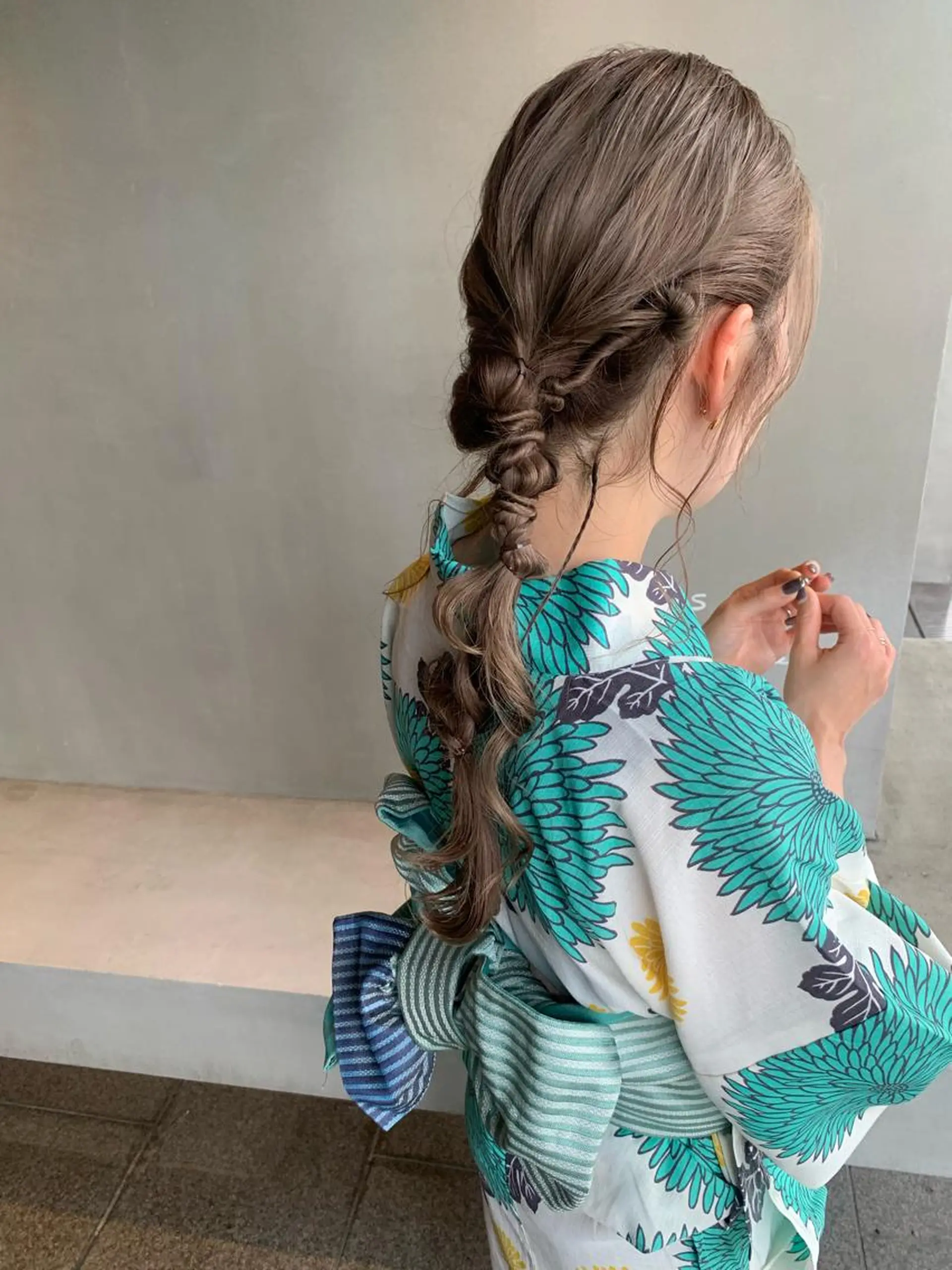 ロング ヘアアレンジ ブリーチ/アレンジ 天満/chihiroのヘアスタイル