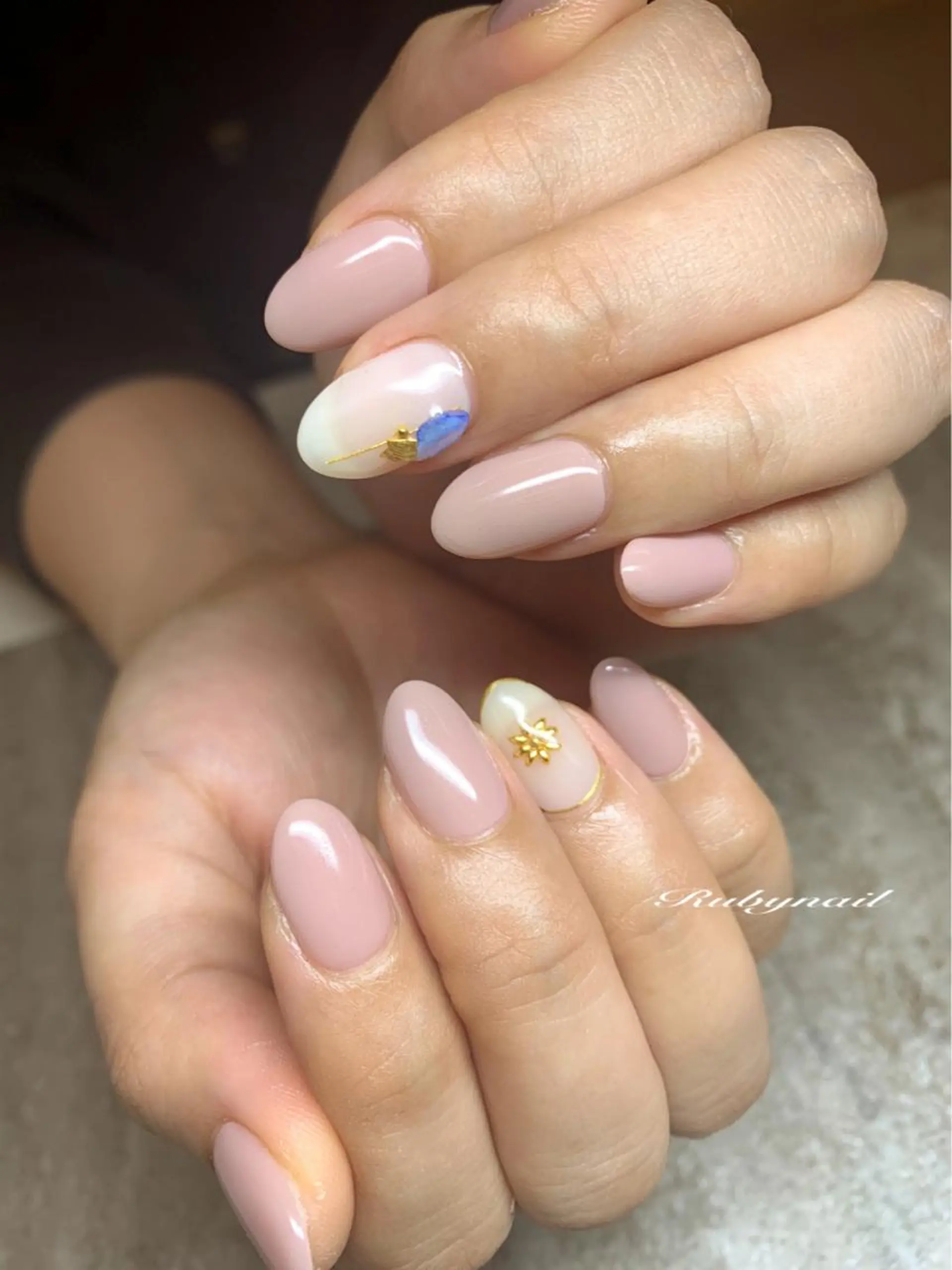 ネイル ピンク ホワイト Rubynail所属・プライベートサロン Rubynailのネイルデザイン