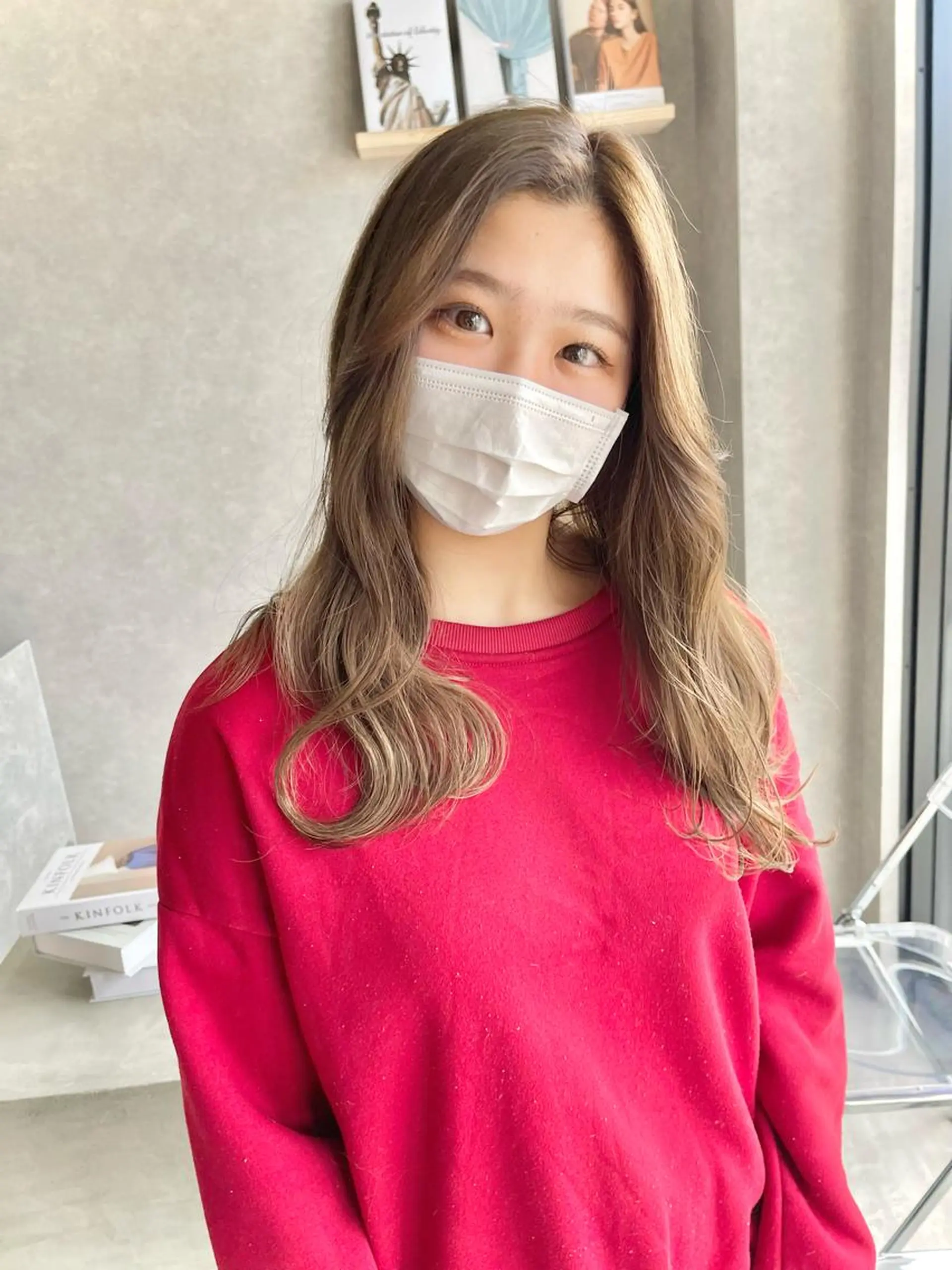 セミロング カラー カット ヘアカラー トリートメント mood tatemachiのヘアスタイル