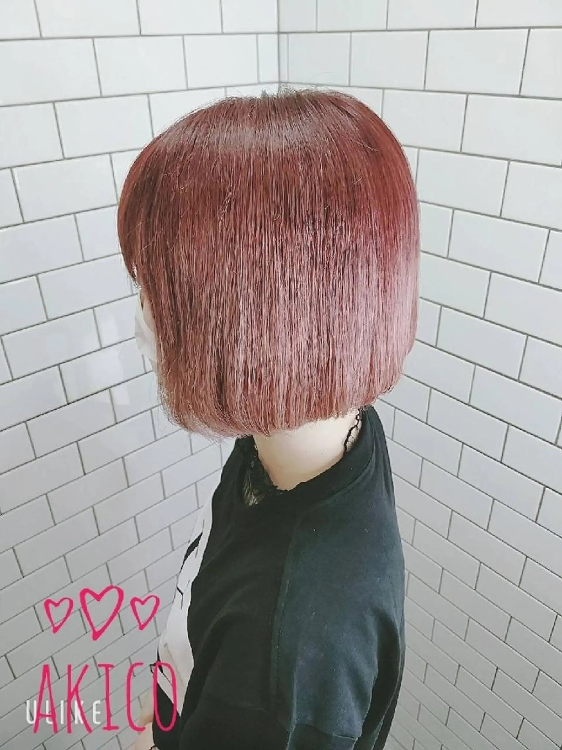 ショート カラー ピンクカラー ホワイトピンク LUXBE GALLERY なんば駅前店所属・ラックスビーギャラリ ー AKICOのヘアスタイル