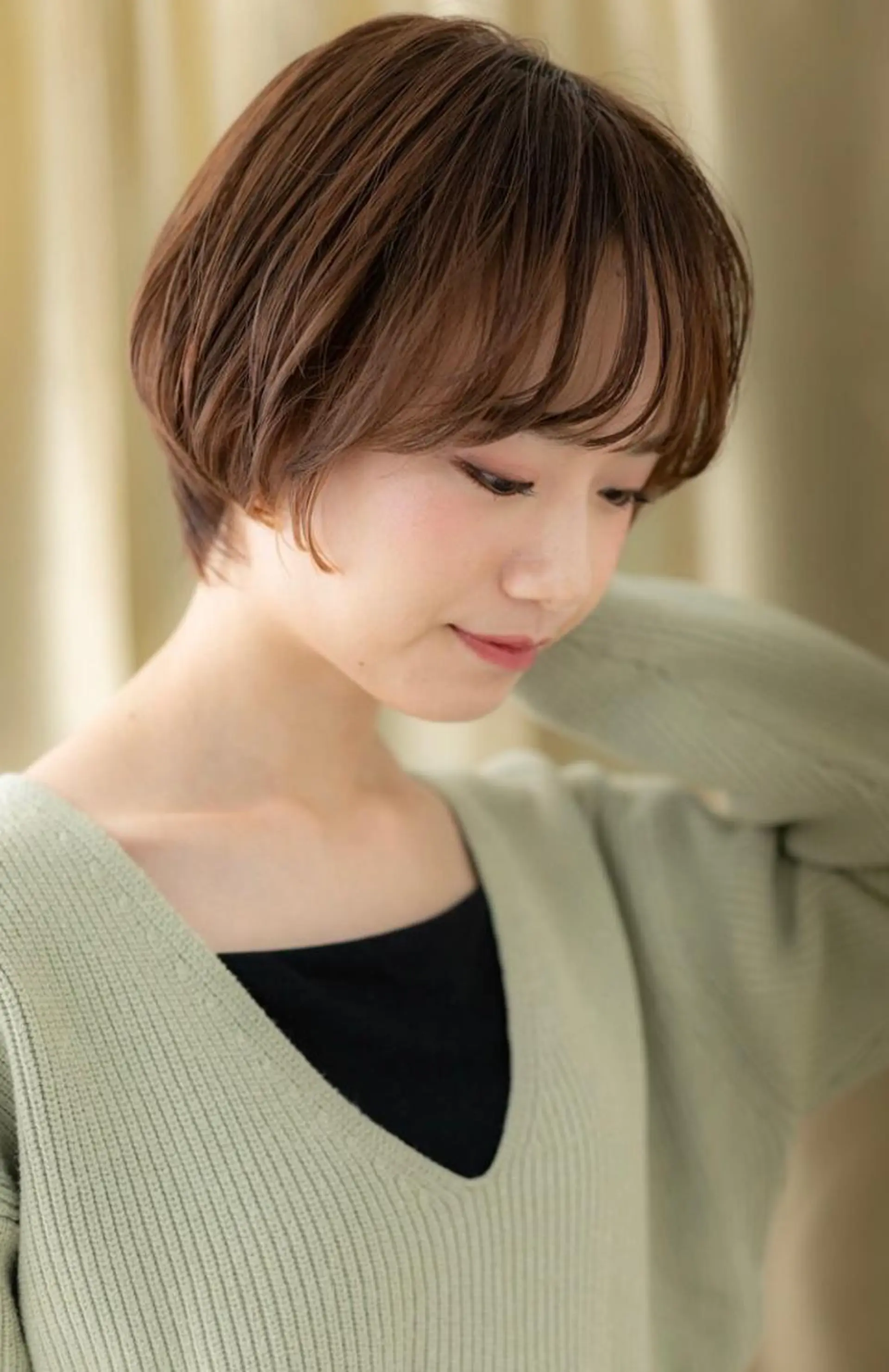 ショート カラー パーマ 似合わせ✨透明感🫧 佐藤優斗のヘアスタイル