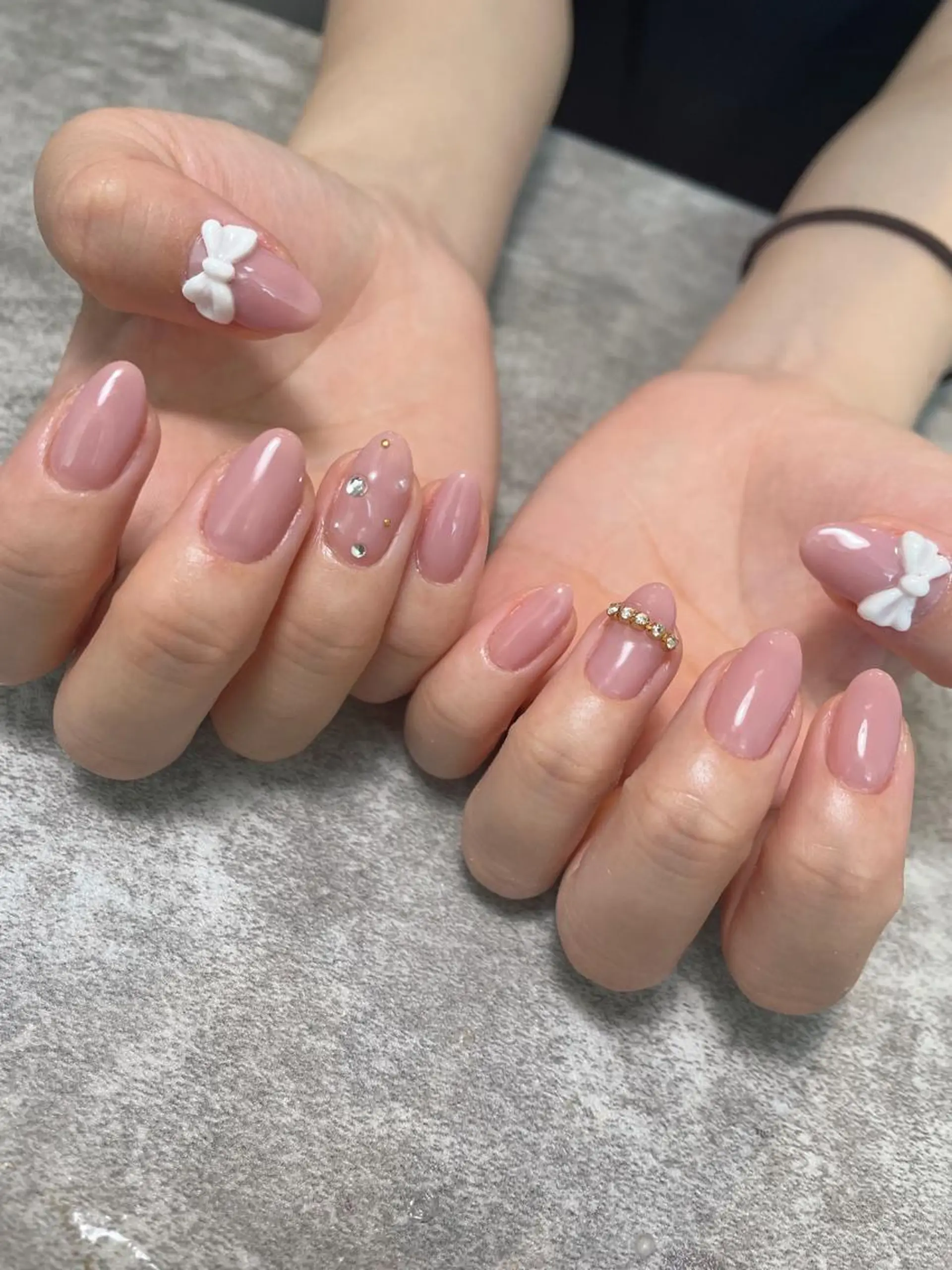 ネイル リボン ハンドネイル ma riのネイルデザイン