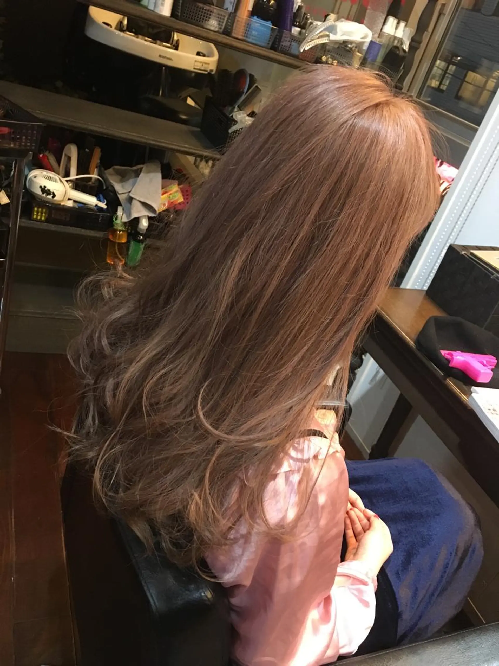 ロング カラー ダブルカラー 吉本 yoshimotoのヘアスタイル