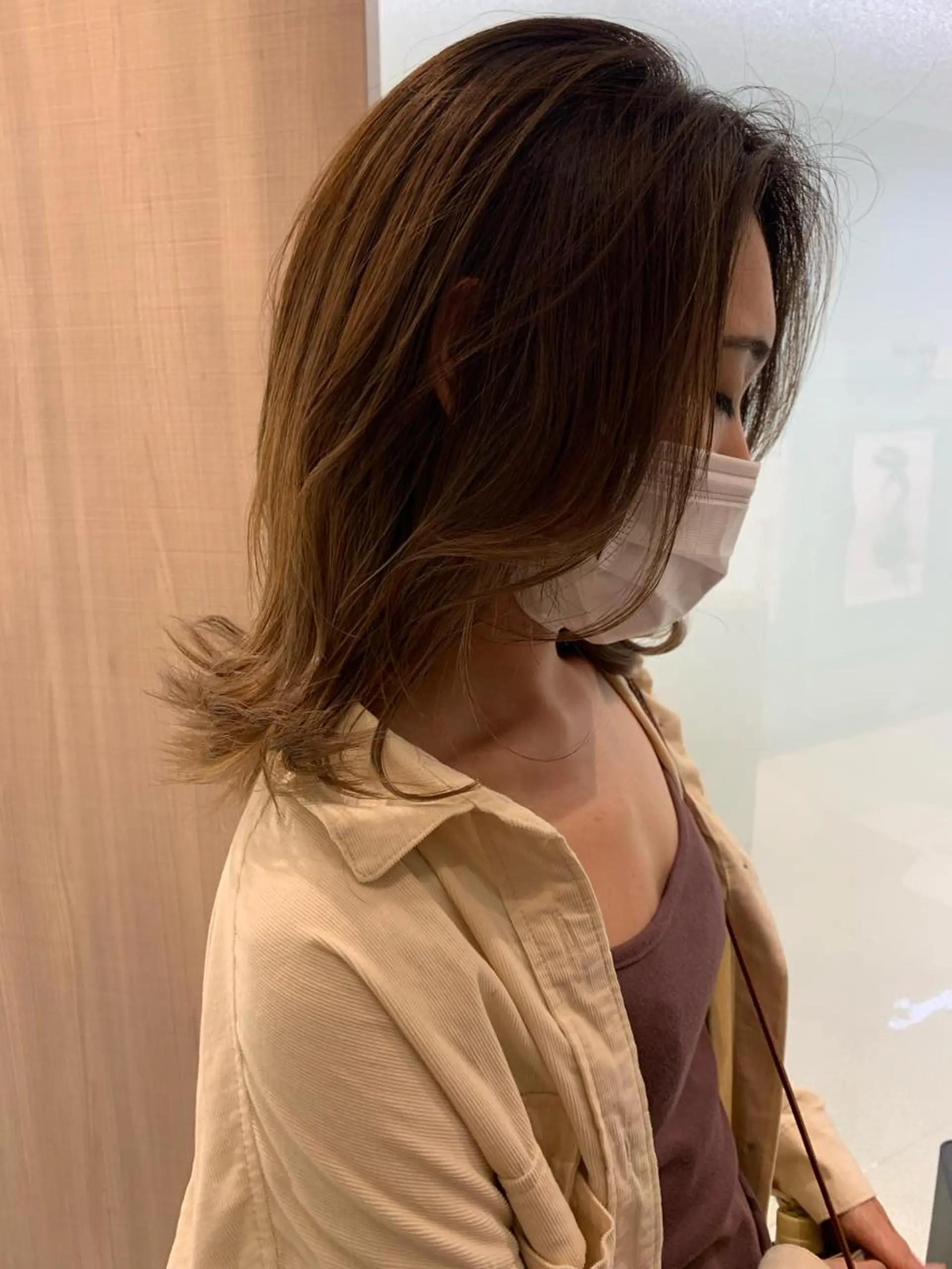 ミディアム カラー ヘアカラー トリートメント 似合わせカラー/艶 髪質改善/ヨシザキのヘアスタイル