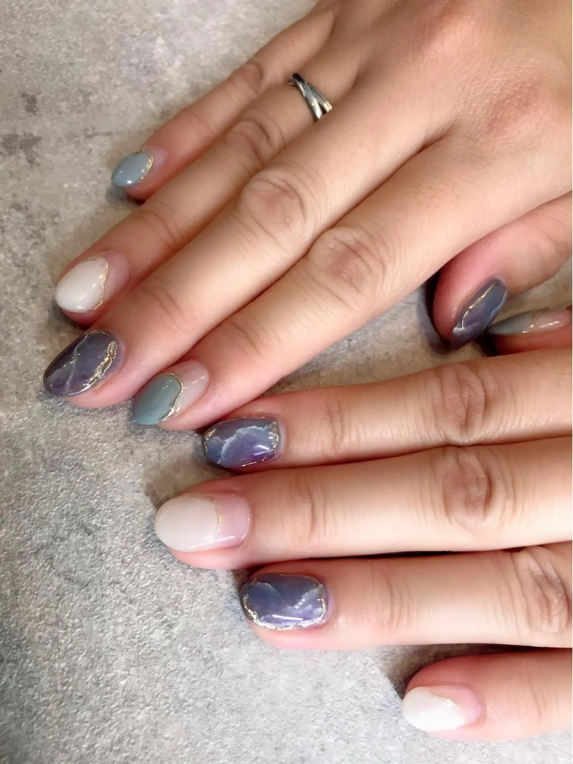 ネイル アートネイル 持ち込み ニュアンスネイル ハンドネイル Olive nail salon所属・kawaguchi yukiのネイルデザイン