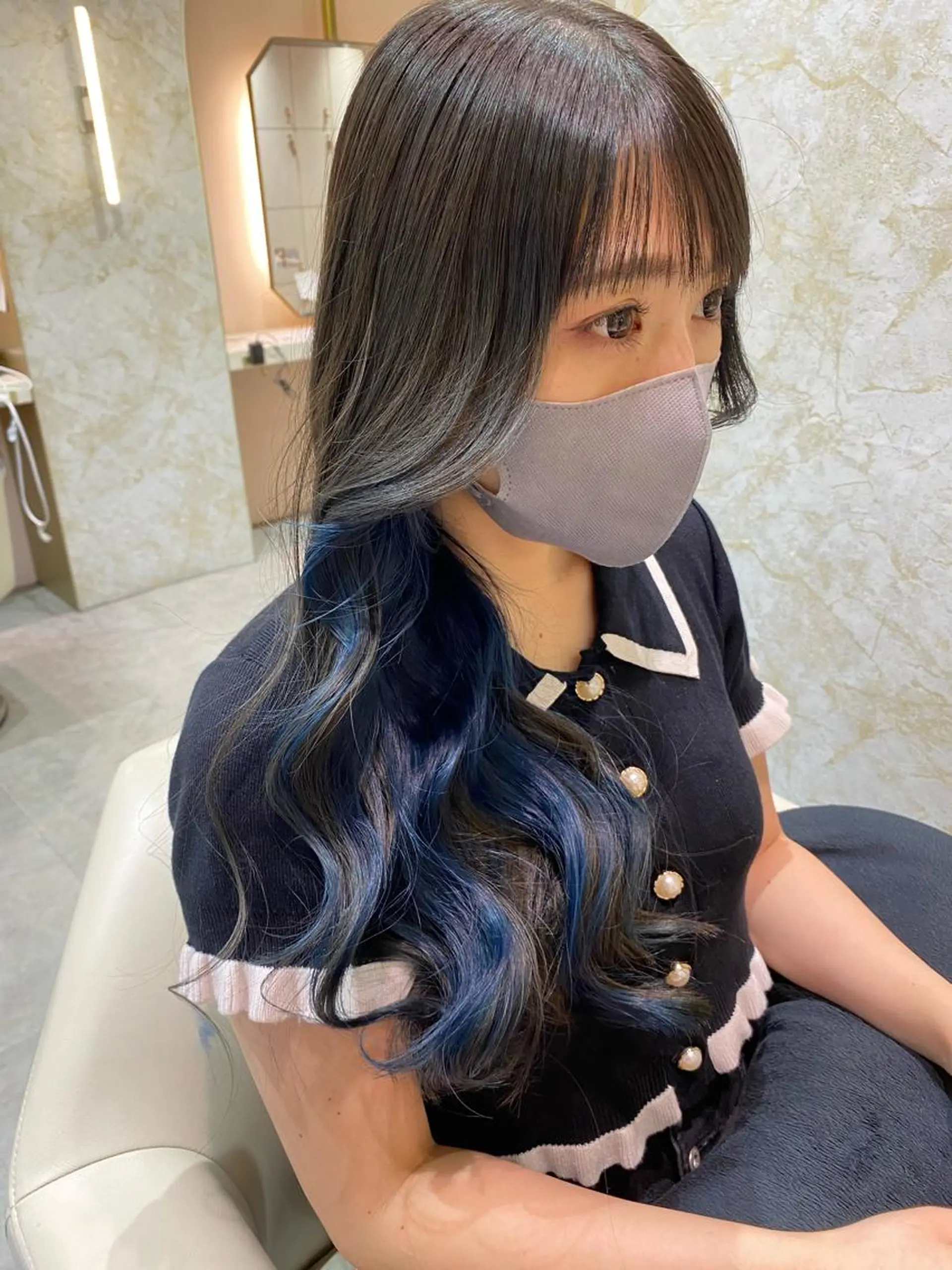 ロング カラー 店長/mao/ 前髪/顔周りカットのヘアスタイル