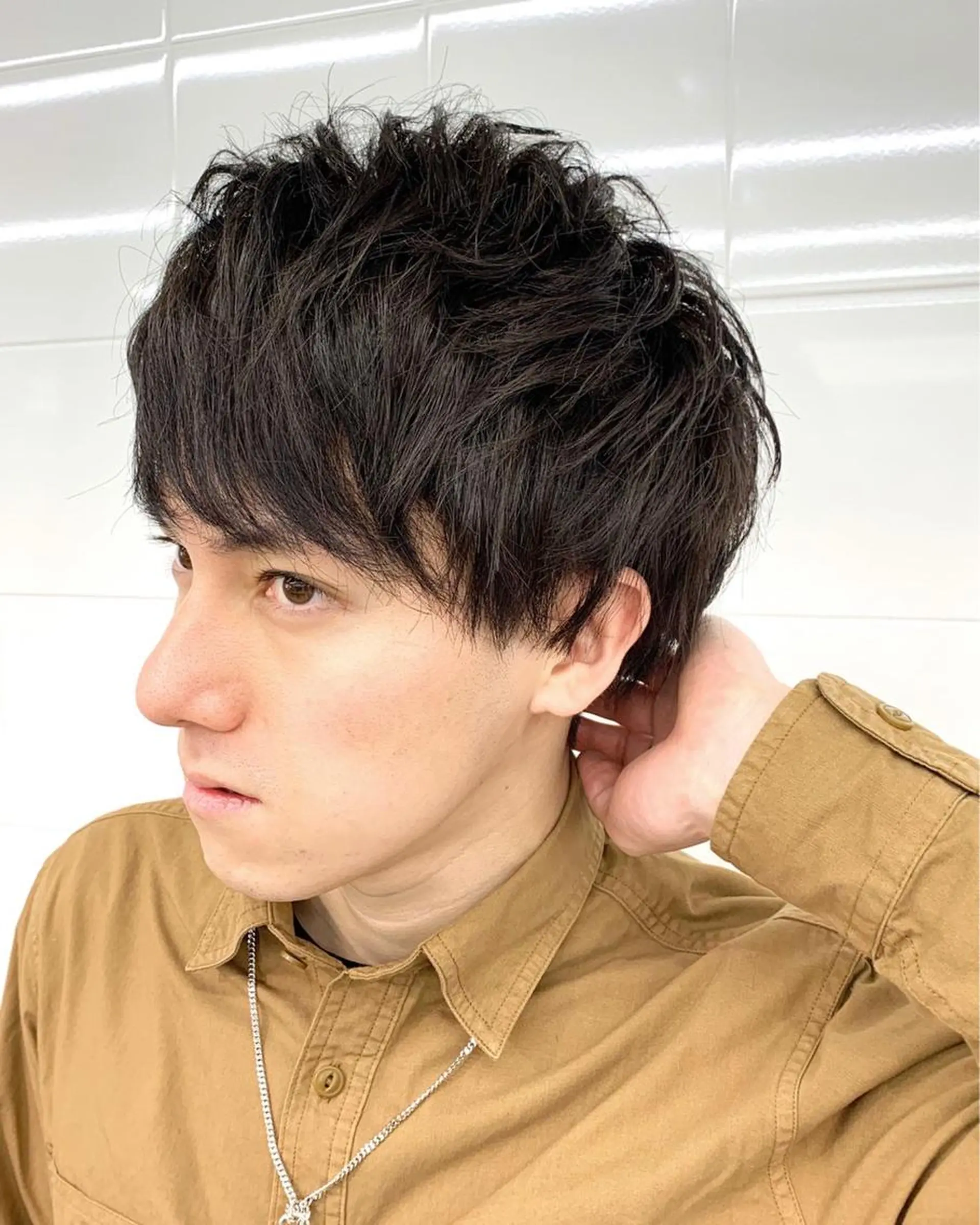 ショート メンズ カット パーマ トリートメント とも🏆プルエクステ /髪質改善🏆渋谷のヘアスタイル