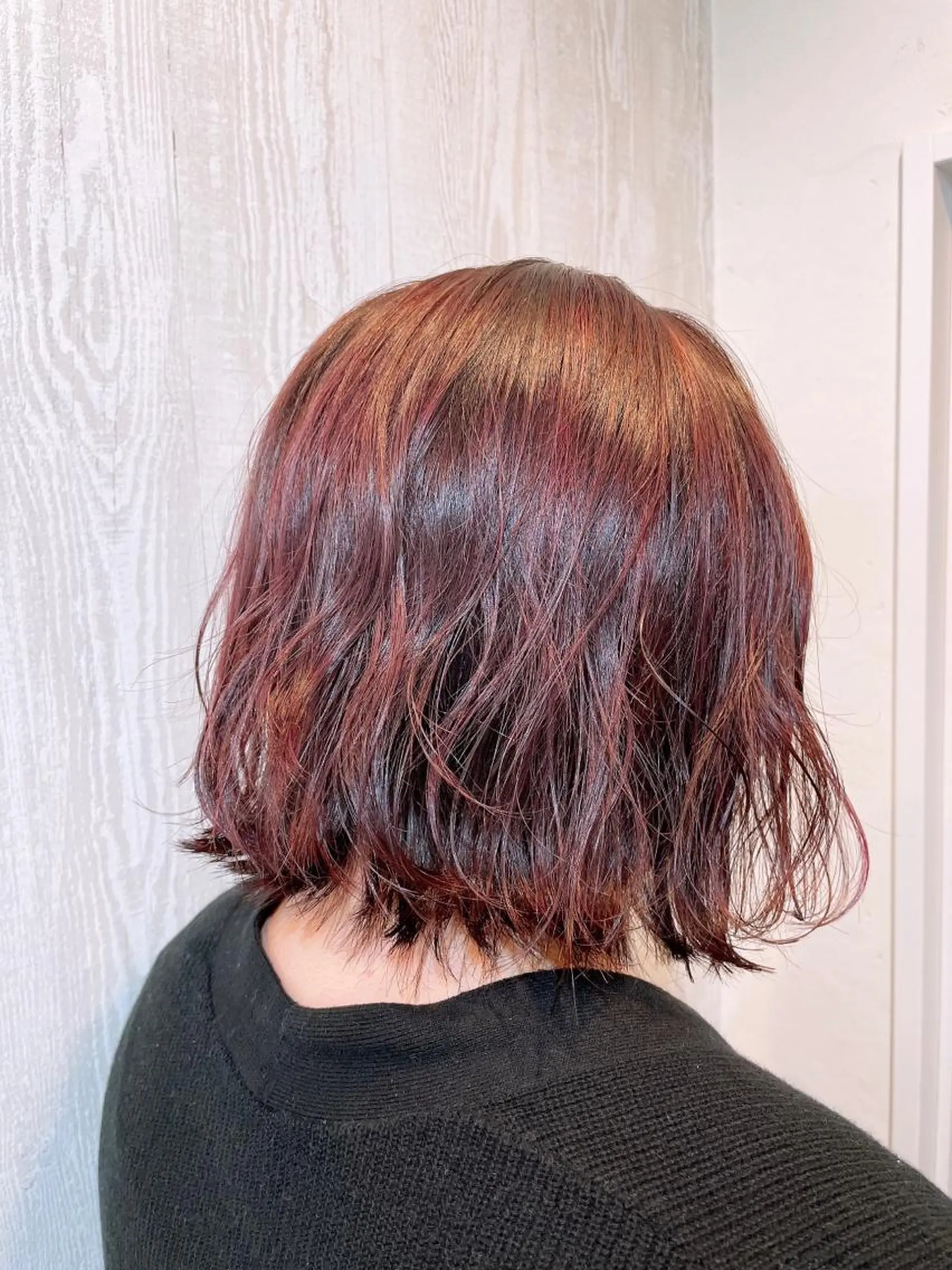 ミディアム カラー ヘアアレンジ HUENEST アカデミーサロンのヘアスタイル