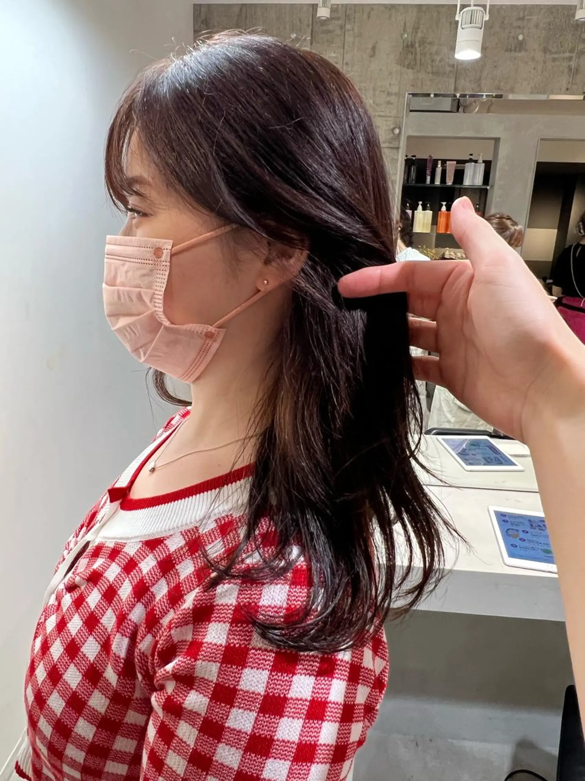 セミロング カラー ブリーチ ラベンダーカラー ラベンダーピンク ブリーチなしカラー ピンクカラー SHEA/ショート 似合わせ/大野和恵のヘアスタイル