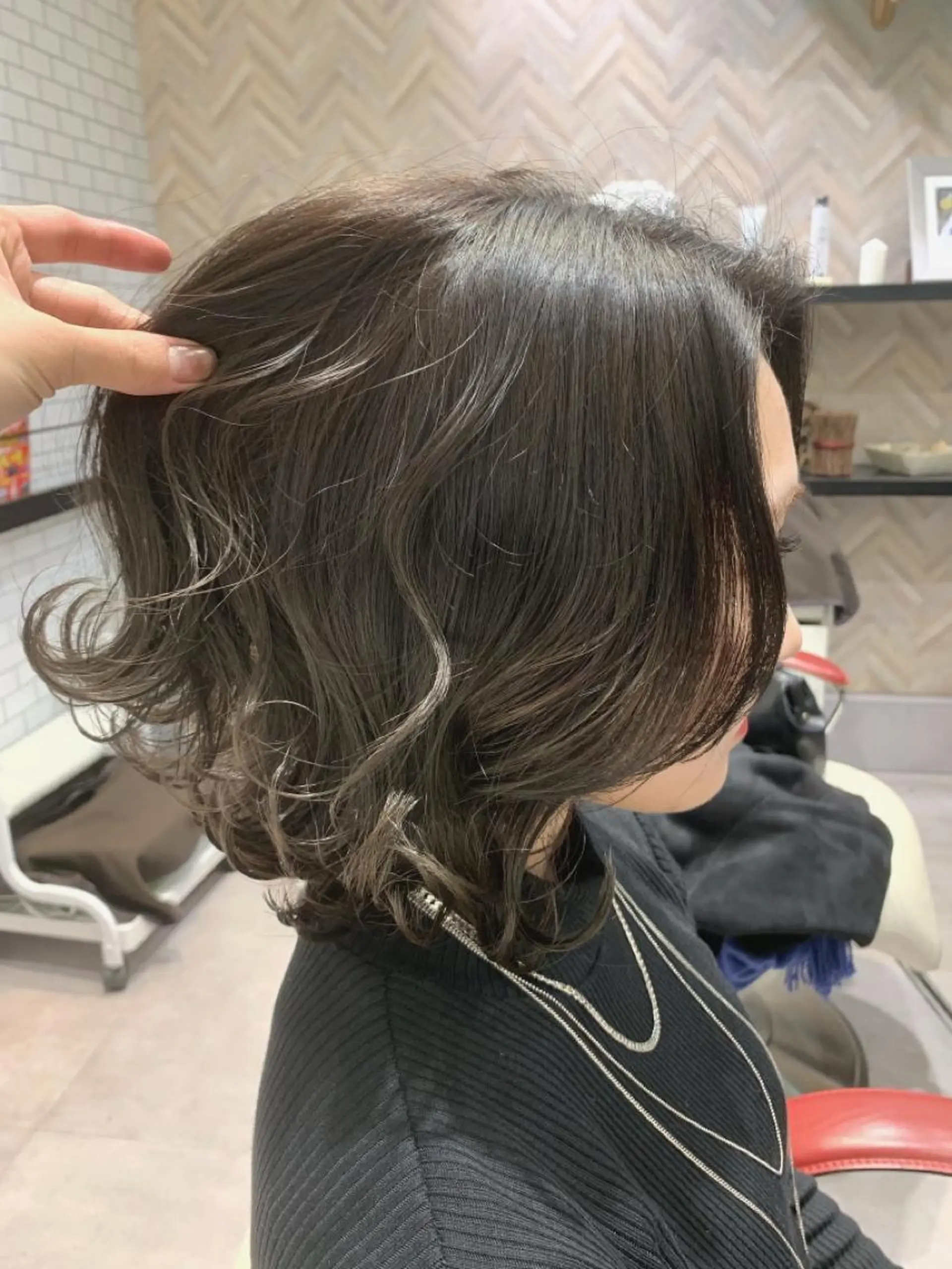 ミディアム カラー ベージュカラー オリーブベージュ 🇺🇸海外ヘア 🇰🇷MASANOのヘアスタイル